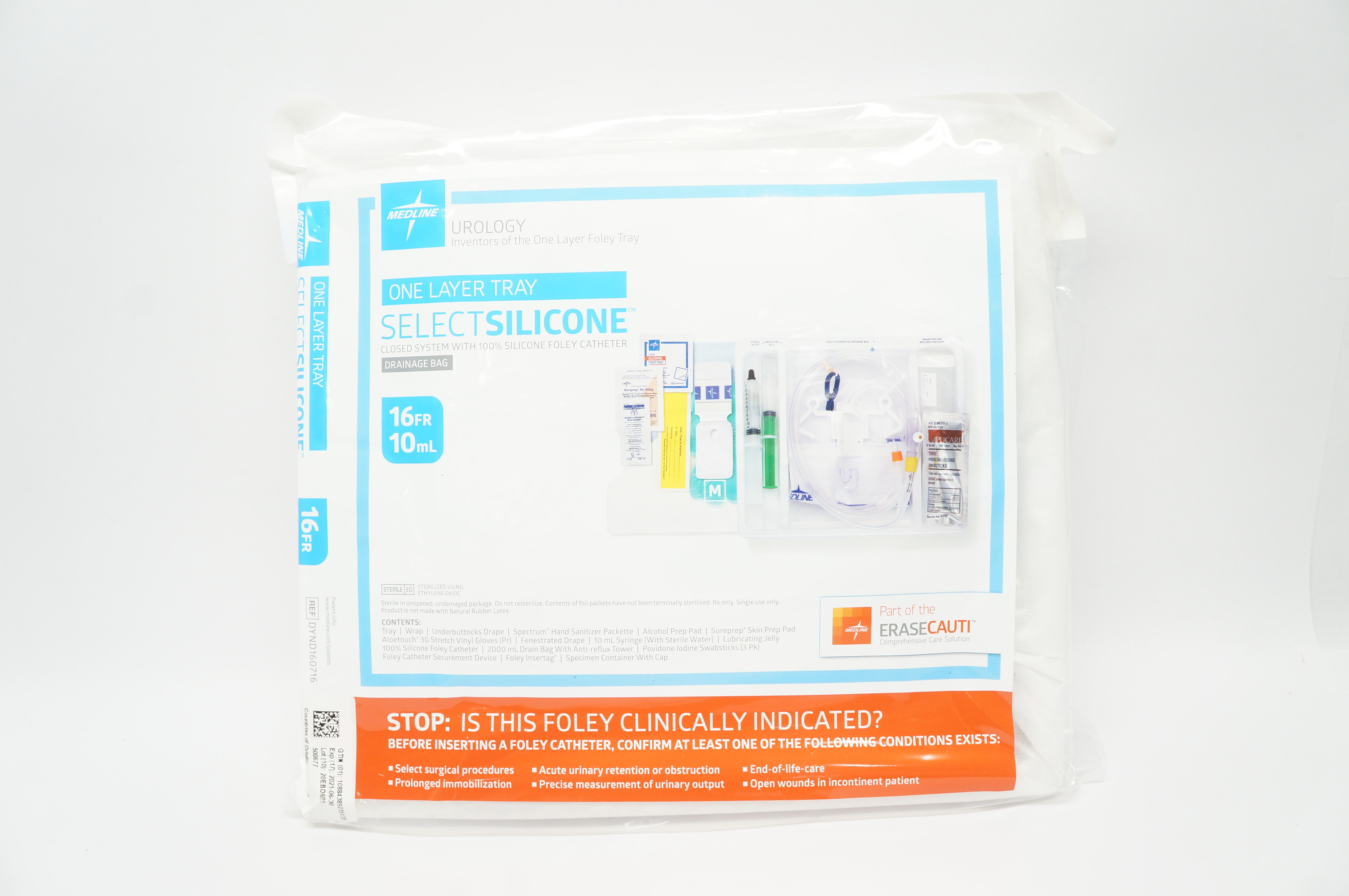 Medline DYND160716 Urology Closed System with 100% Silicone Foley Cath 16Fr (x)