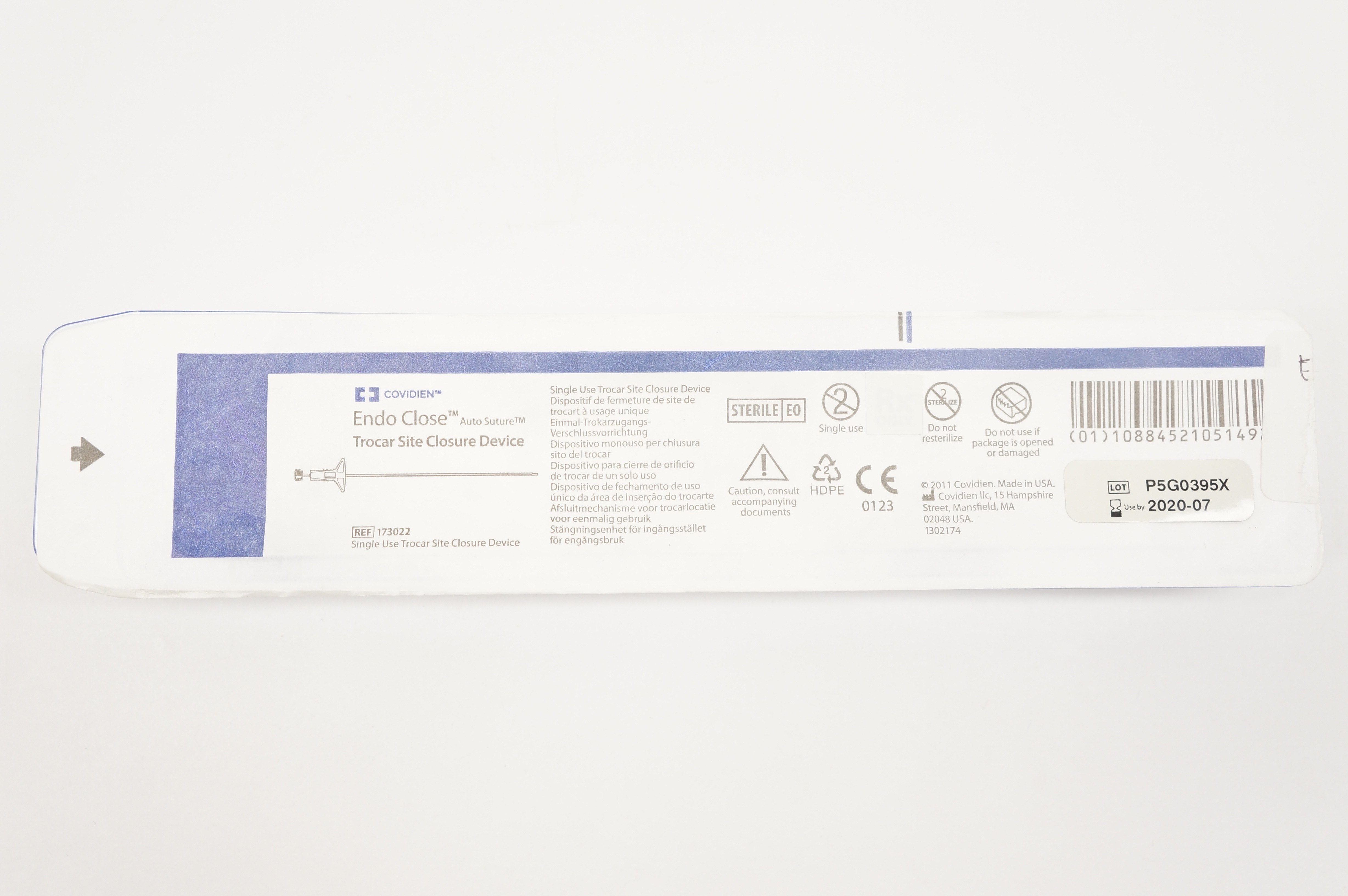 Covidien 173022 Endo Close Trocar Site Closure Device (x)