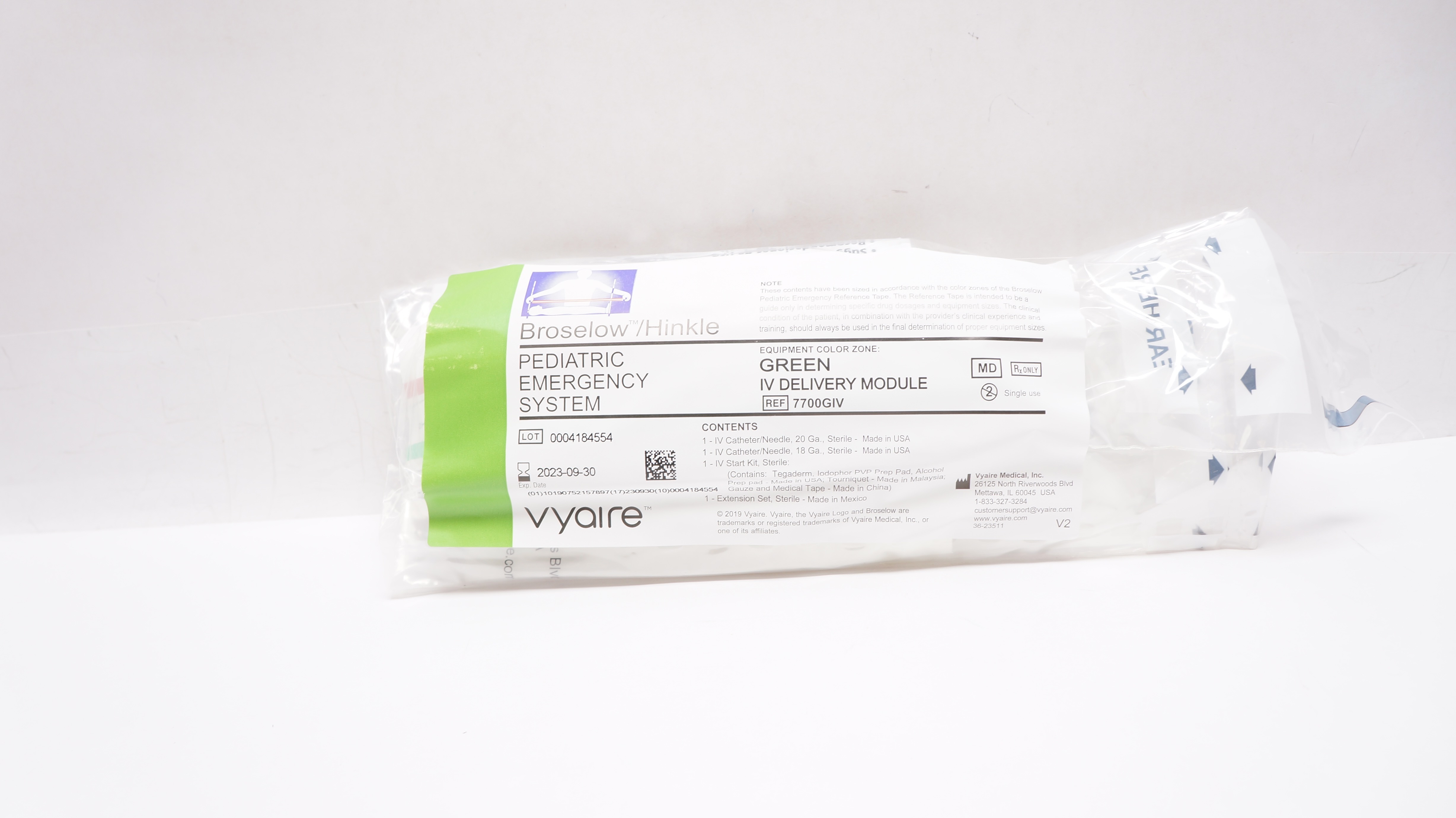 Vyaire 7700GIV Broselow/Hinkle Pediatric Emergency System IV Delivery ...