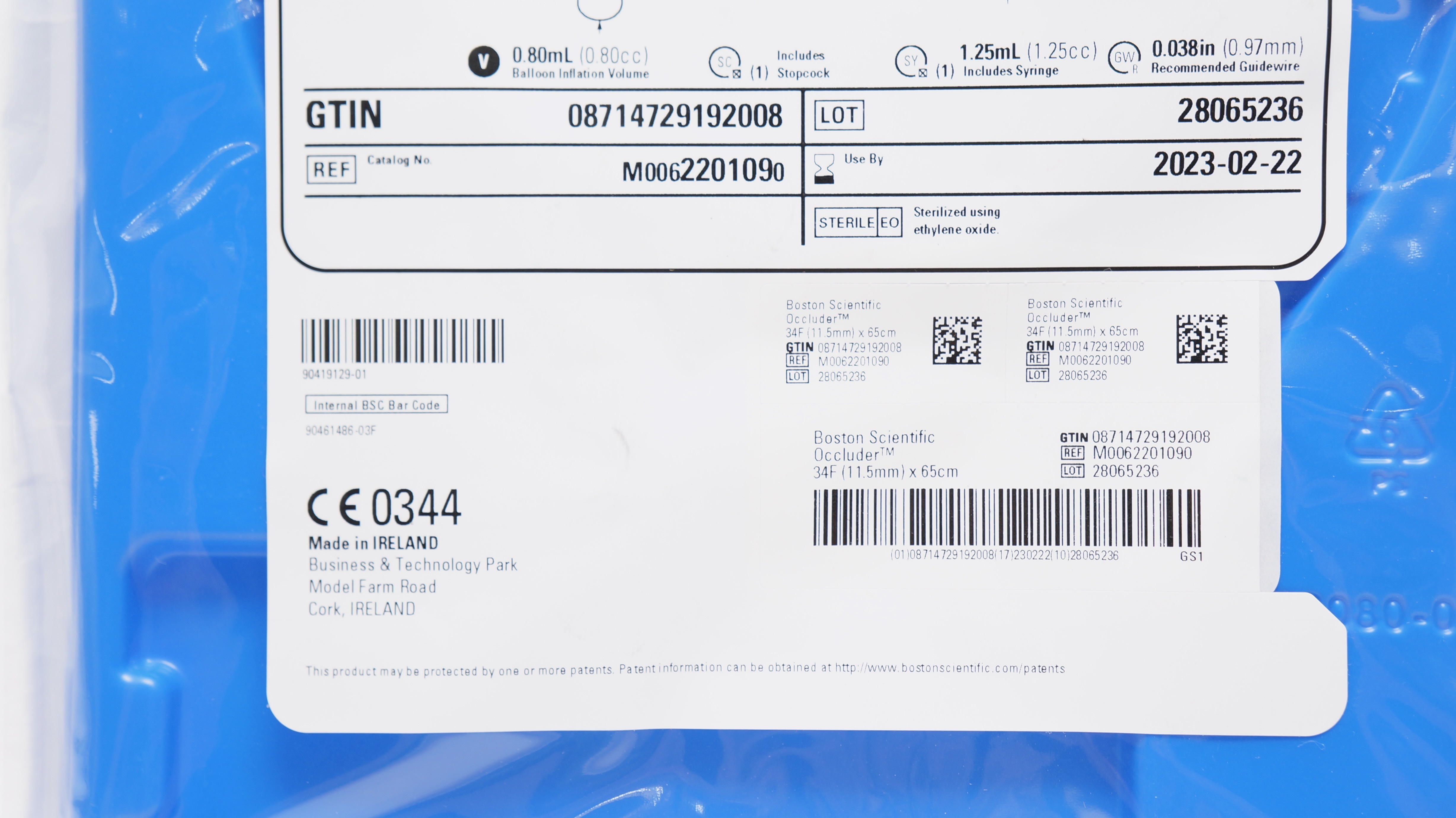 Boston Scientific M0062201090 Occluder Occlusion Balloon