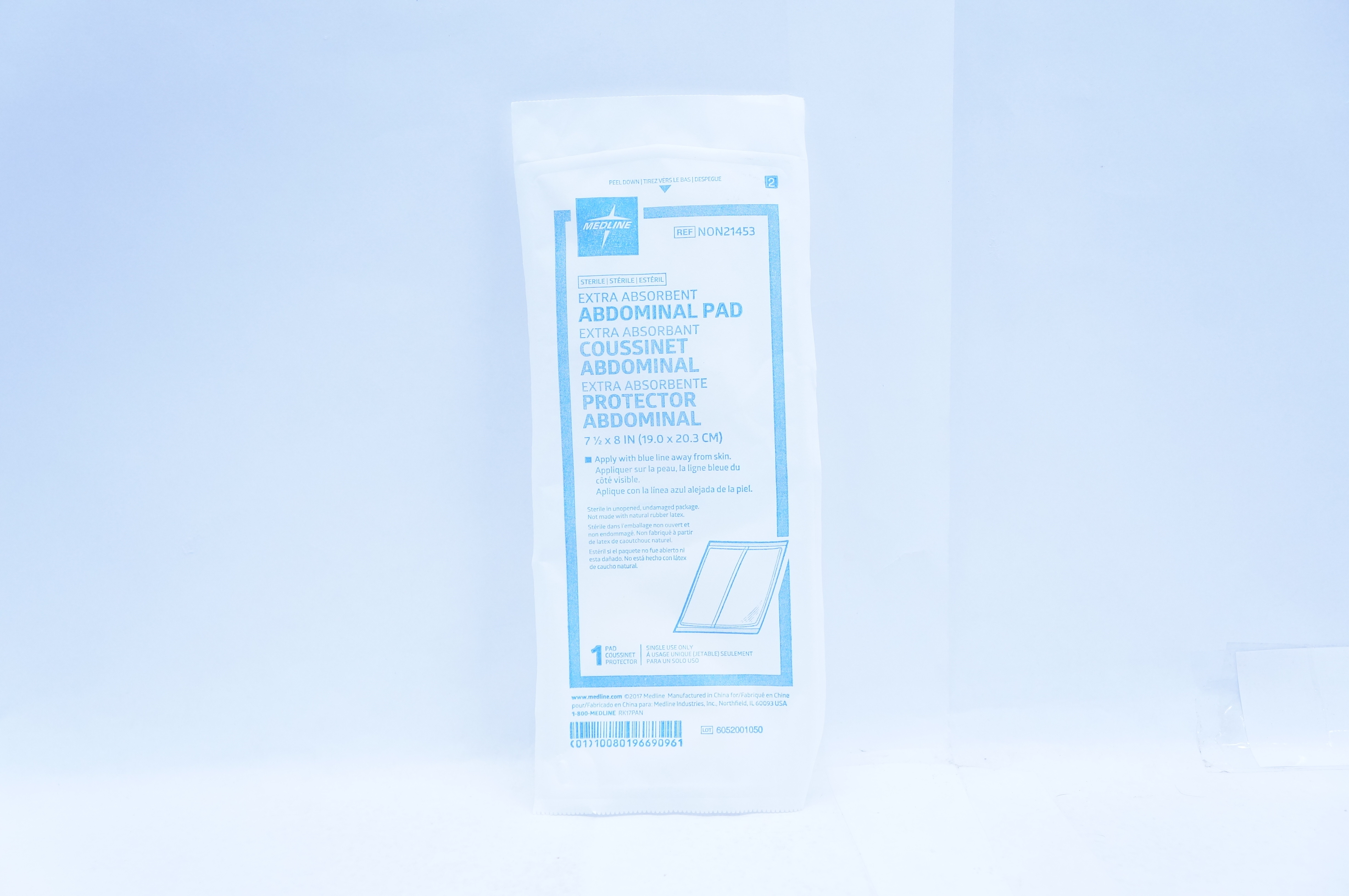 Medline NON21453 Extra Absorbent Abdominal Pad 7 1/2 x 8inch
