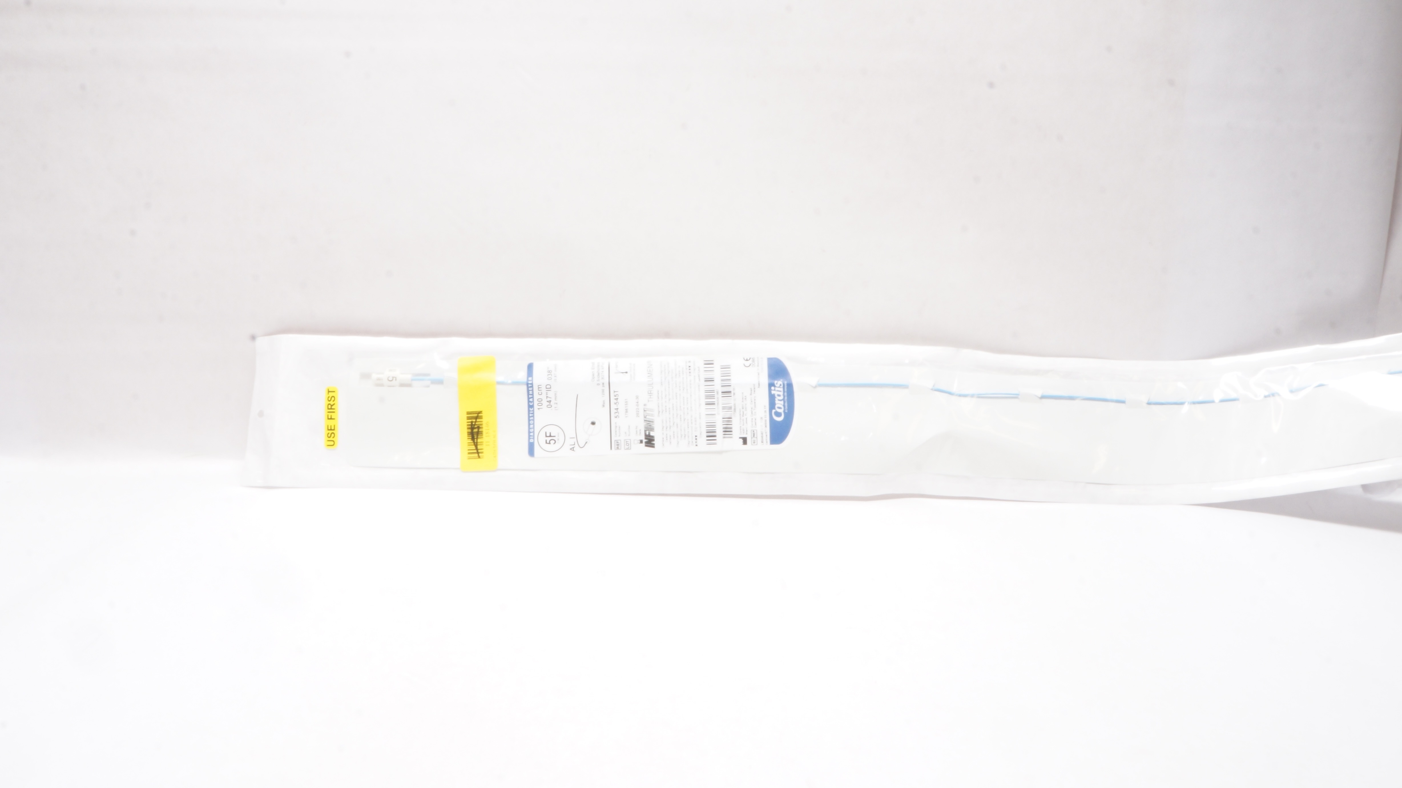 Cordis 534-545T Infiniti Thrulumen AL I Diagnostic Cath. 5F x .038in x 100cm (x)