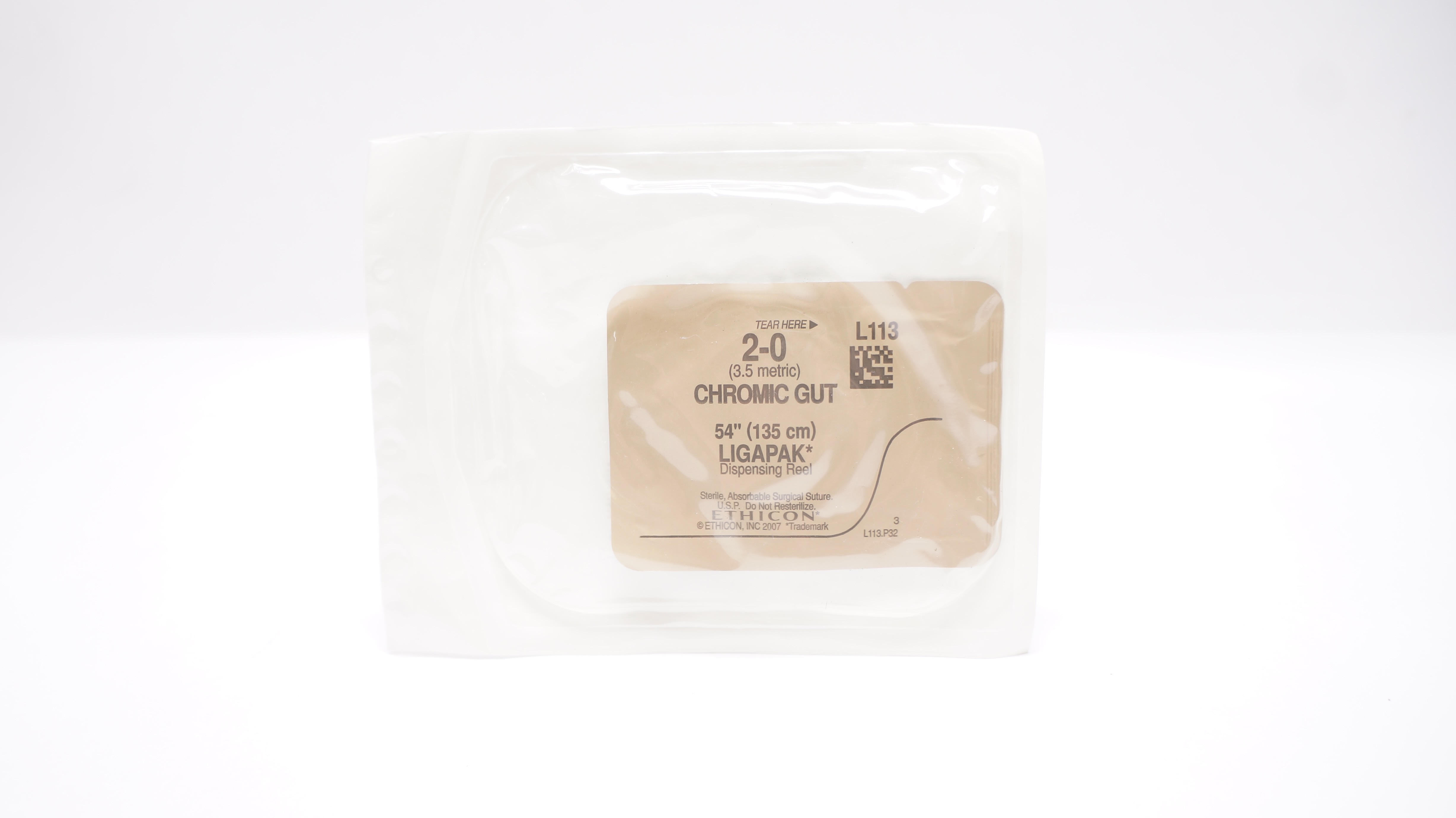 Ethicon L113 2-0 CHROMIC GUT, LIGAPAK, 54inch (x)