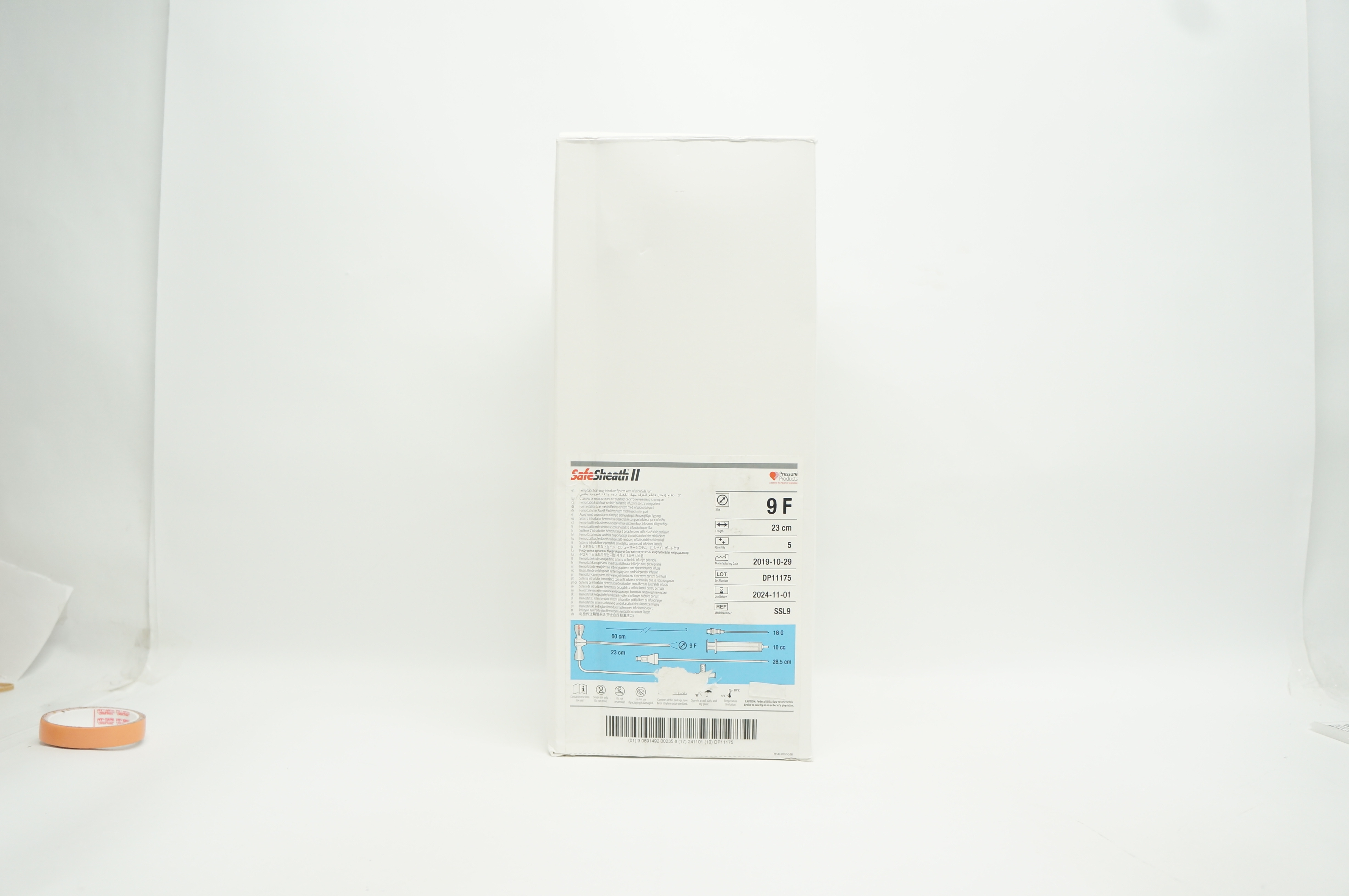 Oscor SSL9 SafeSheath II Hemostatic TearAway Introducer System 9Fx23cm