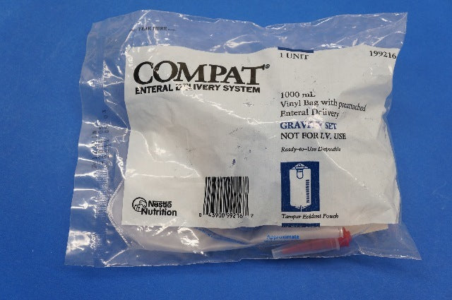 Nestle Nutrition 199216 COMPAT 1000 mL Vinyl Bag Gravity Set