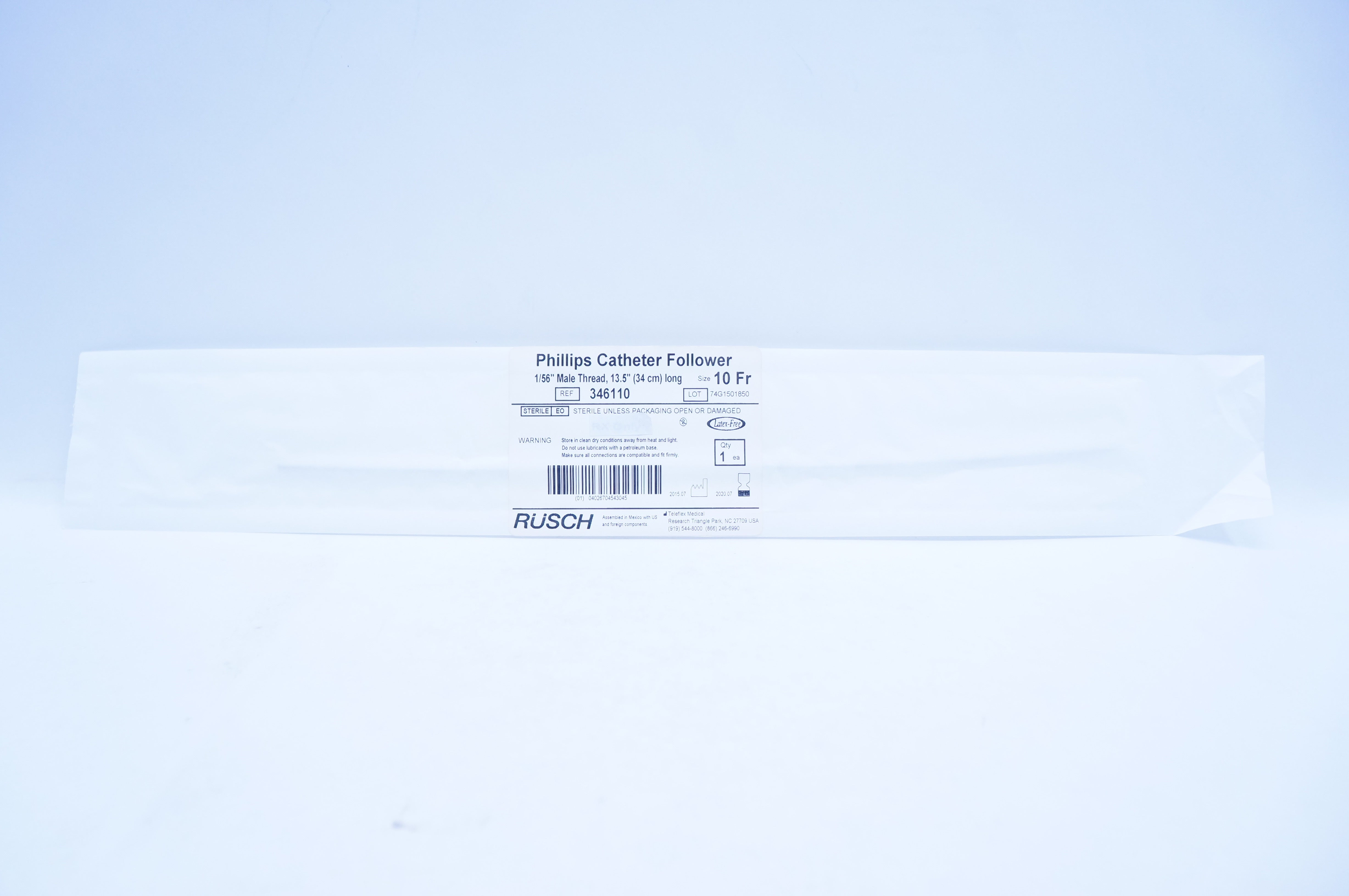 Teleflex 346110 Phillips Cath. Follower 1/56 inch x 13.5 inch, Size 10 Fr (x)