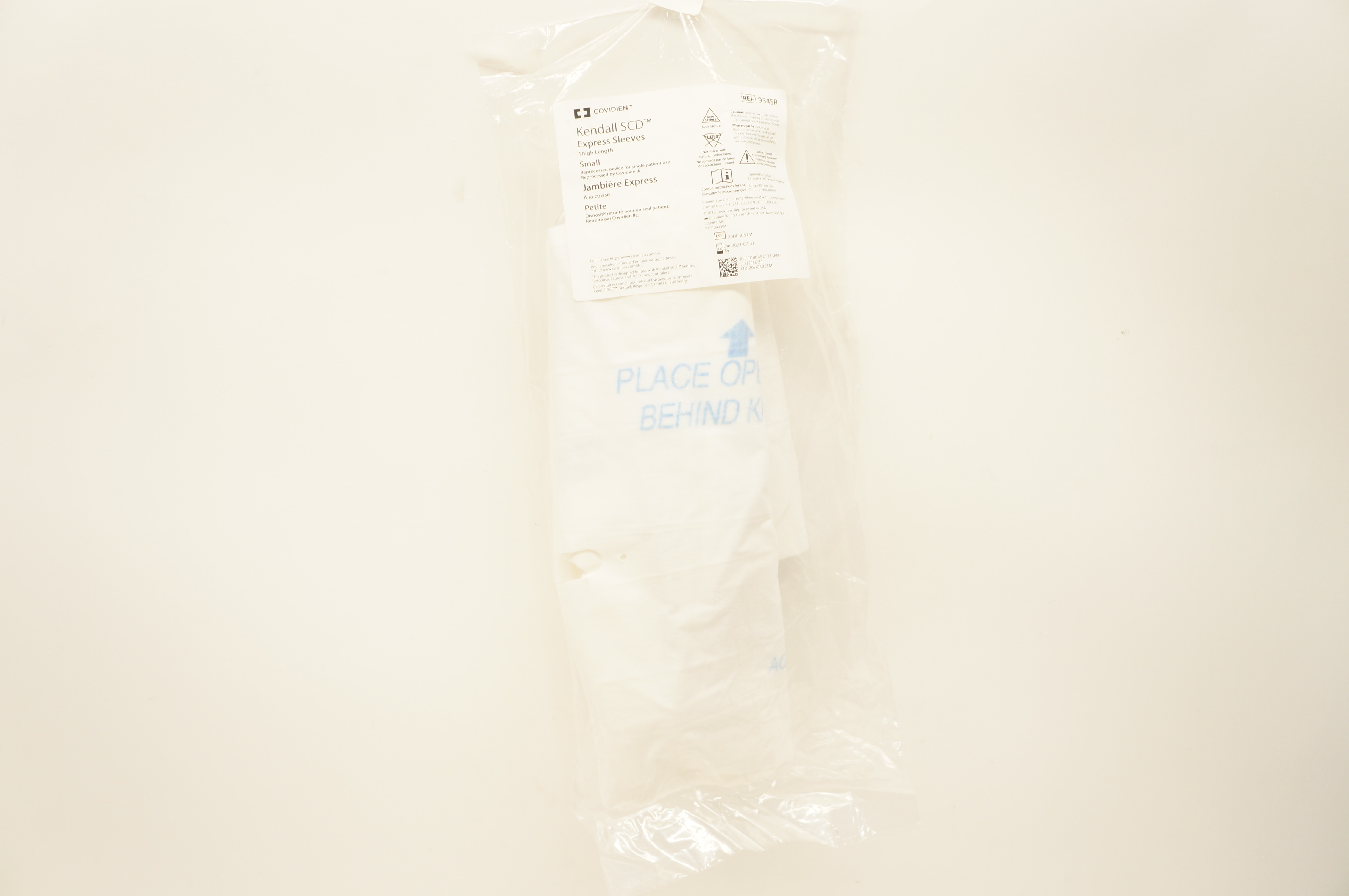 Covidien 9545R Kendall SCD Express Sleeves Thigh Length Small (x)
