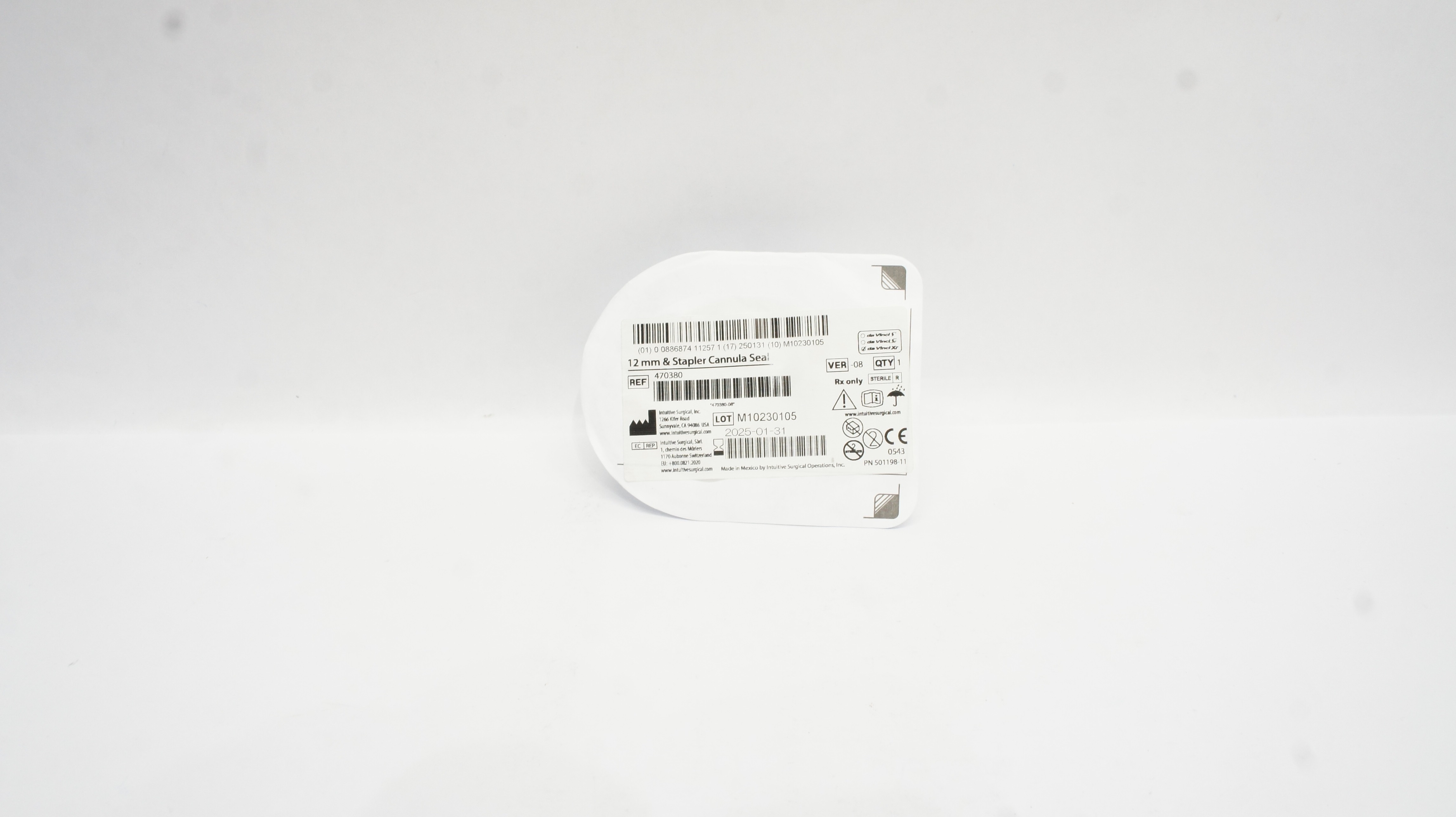 Intuitive Surgical 470380 da Vinci Xi Stapler Cannula Seal 12mm