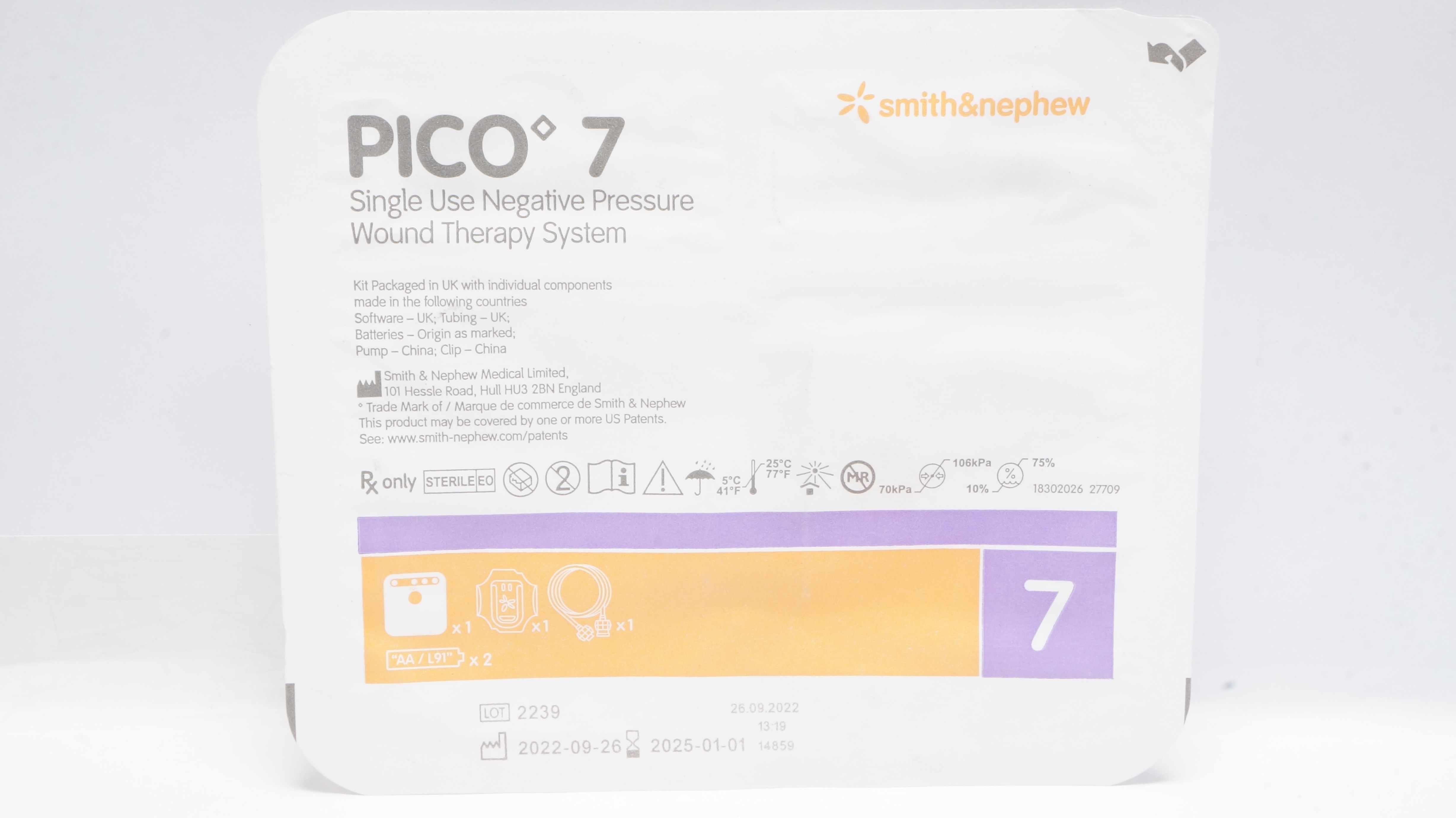 Smith&Nephew PICO 7 Single Use Negative Pressure Wound Therapy System (x)