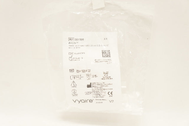 Vyaire 001500 Airlife Trach Tee Adapter with 22mm ID Arms, 15mm ID Base