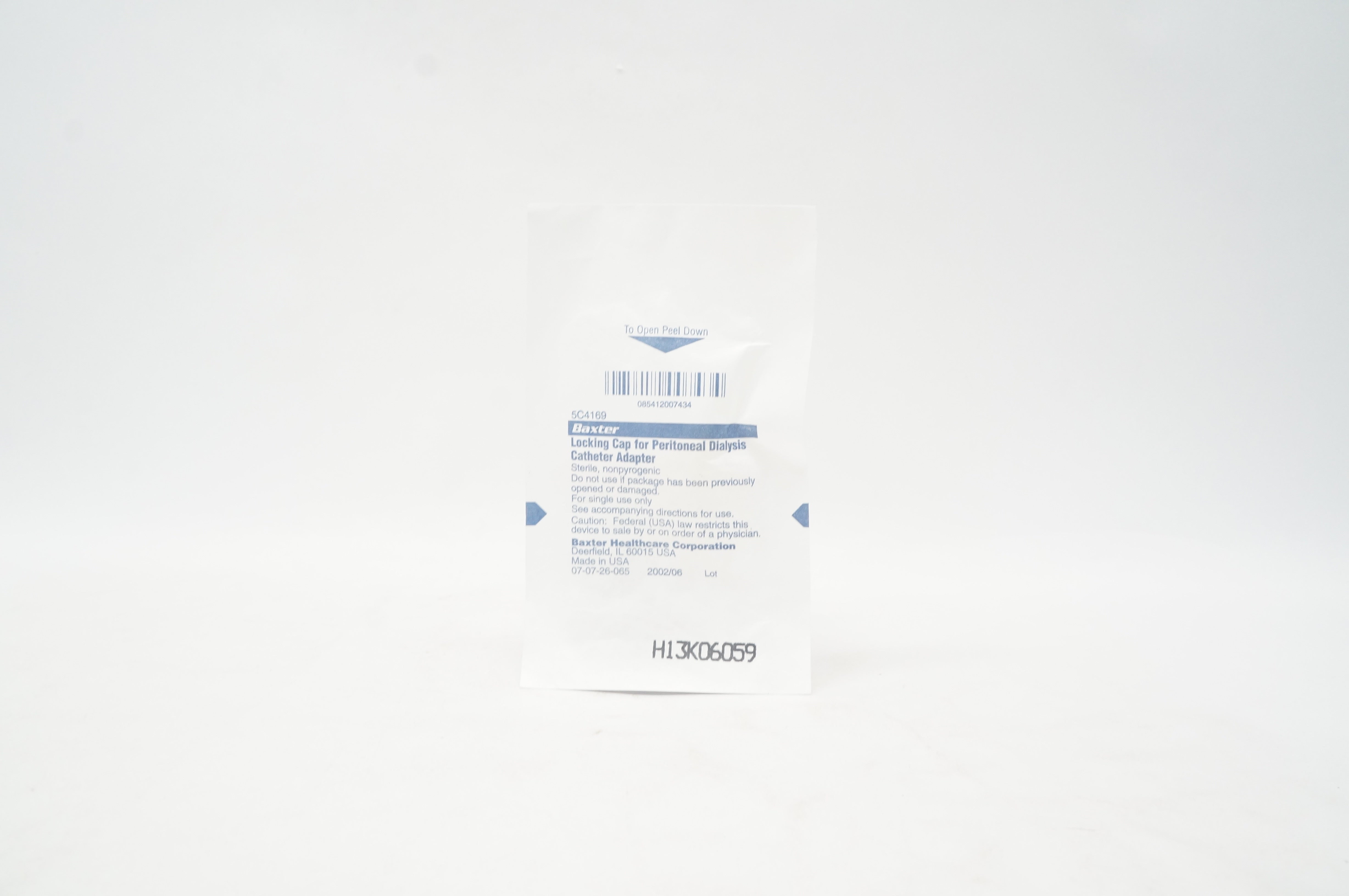 Baxter 5C4169 Locking Cap for Peritoneal Dialysis Cath. Adapter