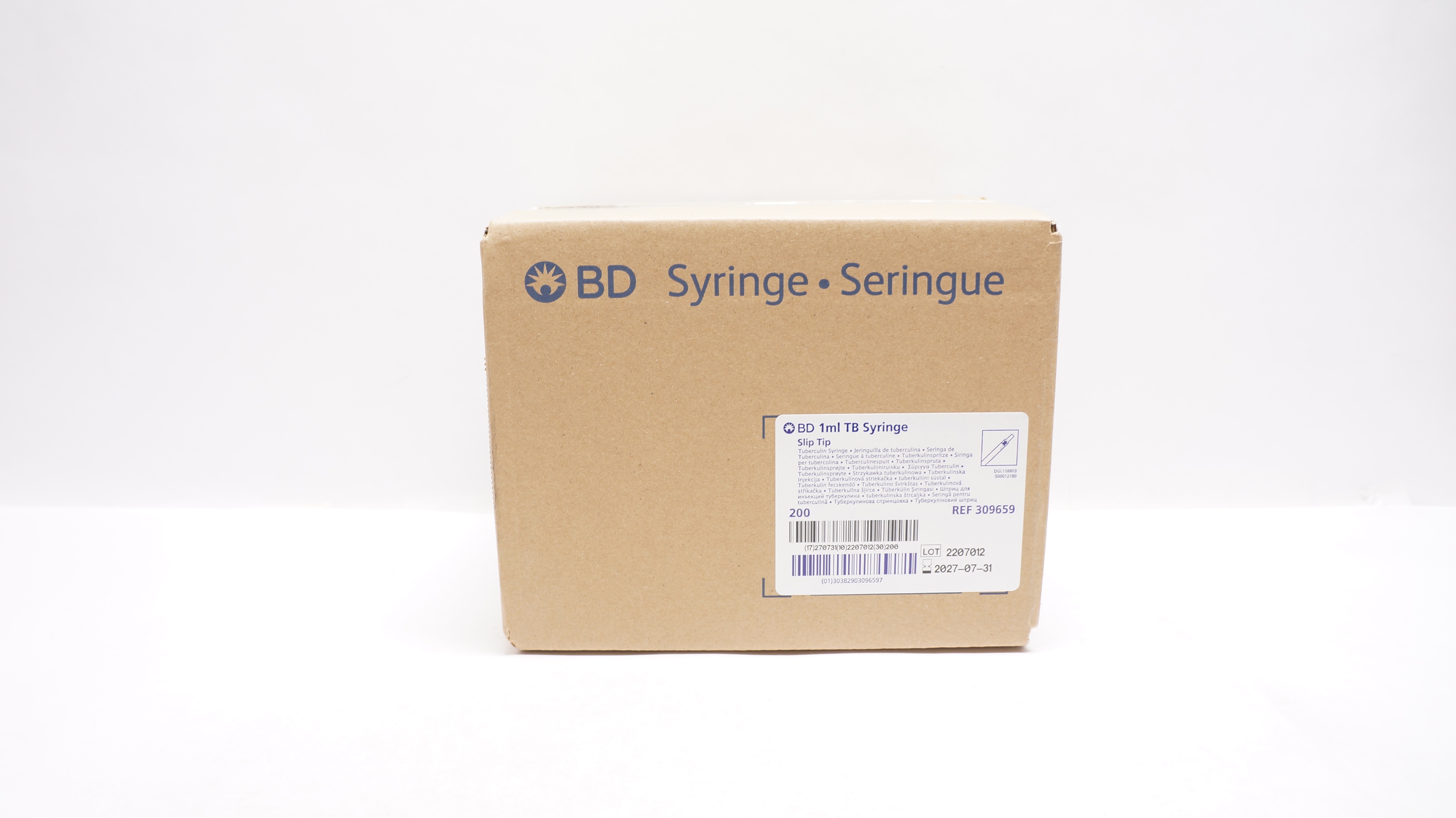 BD 309659 1ml TB Syringe Slip Tip – Case of 200