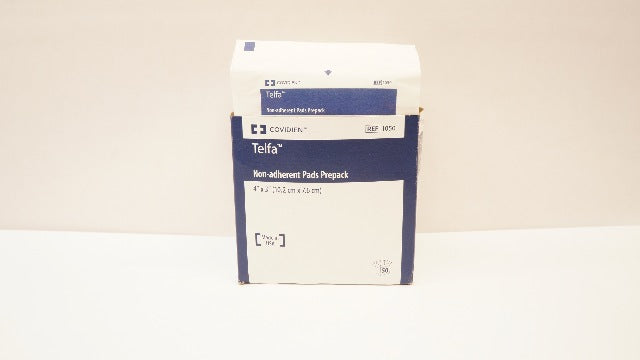 Covidien 1050 Telfa Non-Adherent Pads Prepack 4inch x 3inch - Box of 50