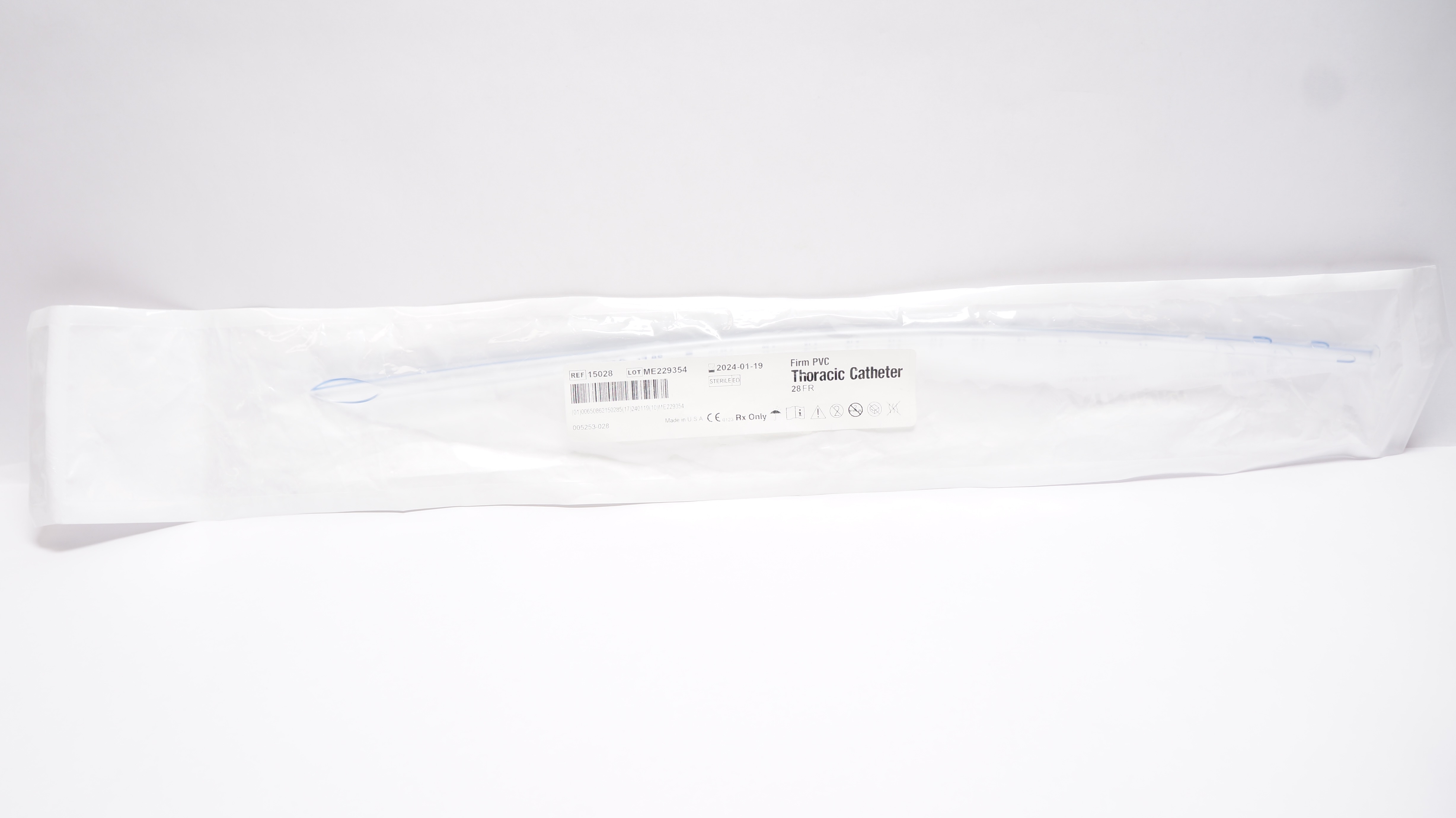 Atrium 15028 Firm PVC Thoracic Cath. 28Fr.