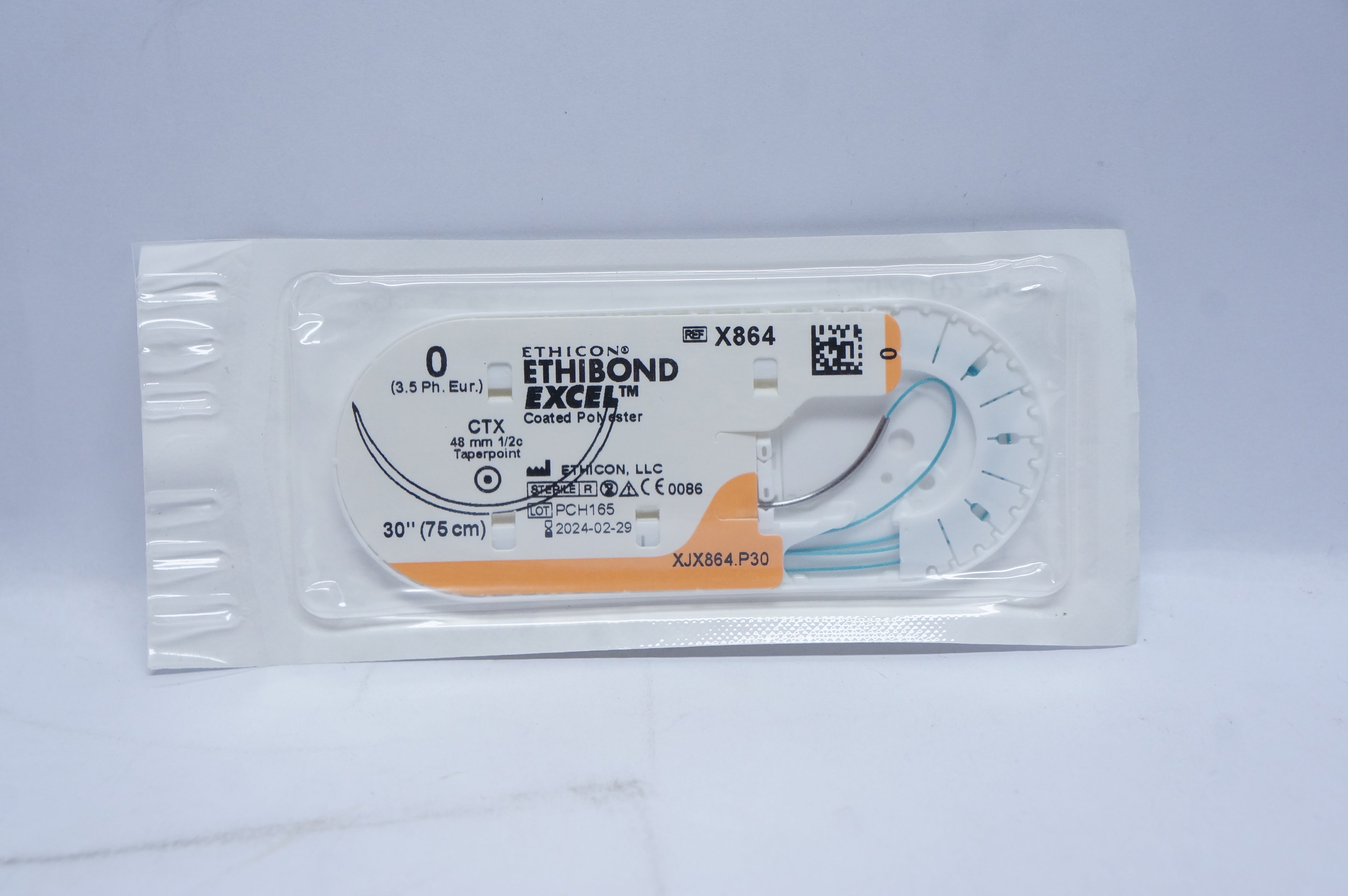 Ethicon X864 0 ETHIBOND EXCEL, CTX, 48mm 1/2c Taperpoint, 30inch