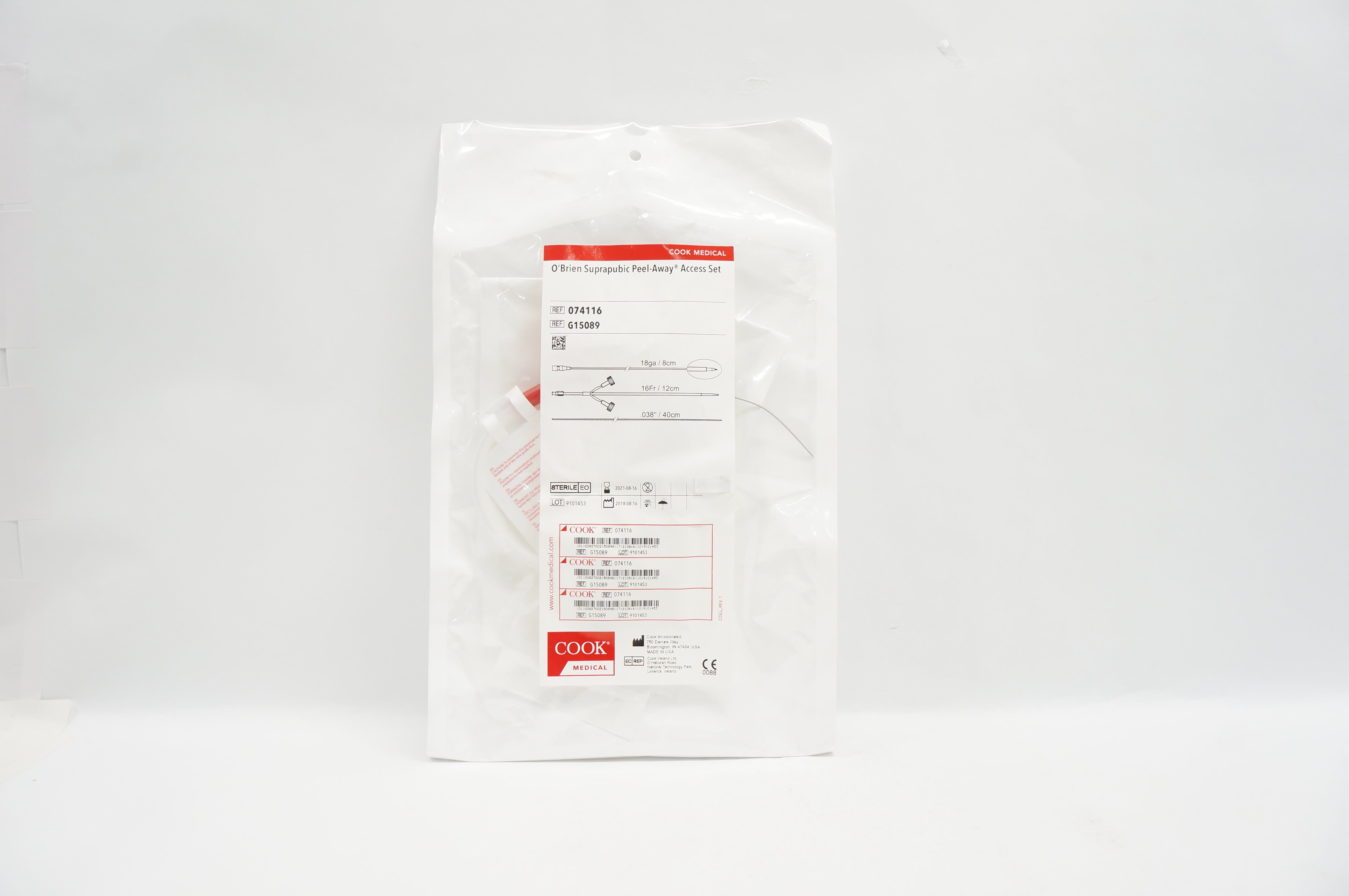 Cook Medical 074116 O’Brien Suprapubic Peel-Away Access Set 16Fr x 0.038in. (x)