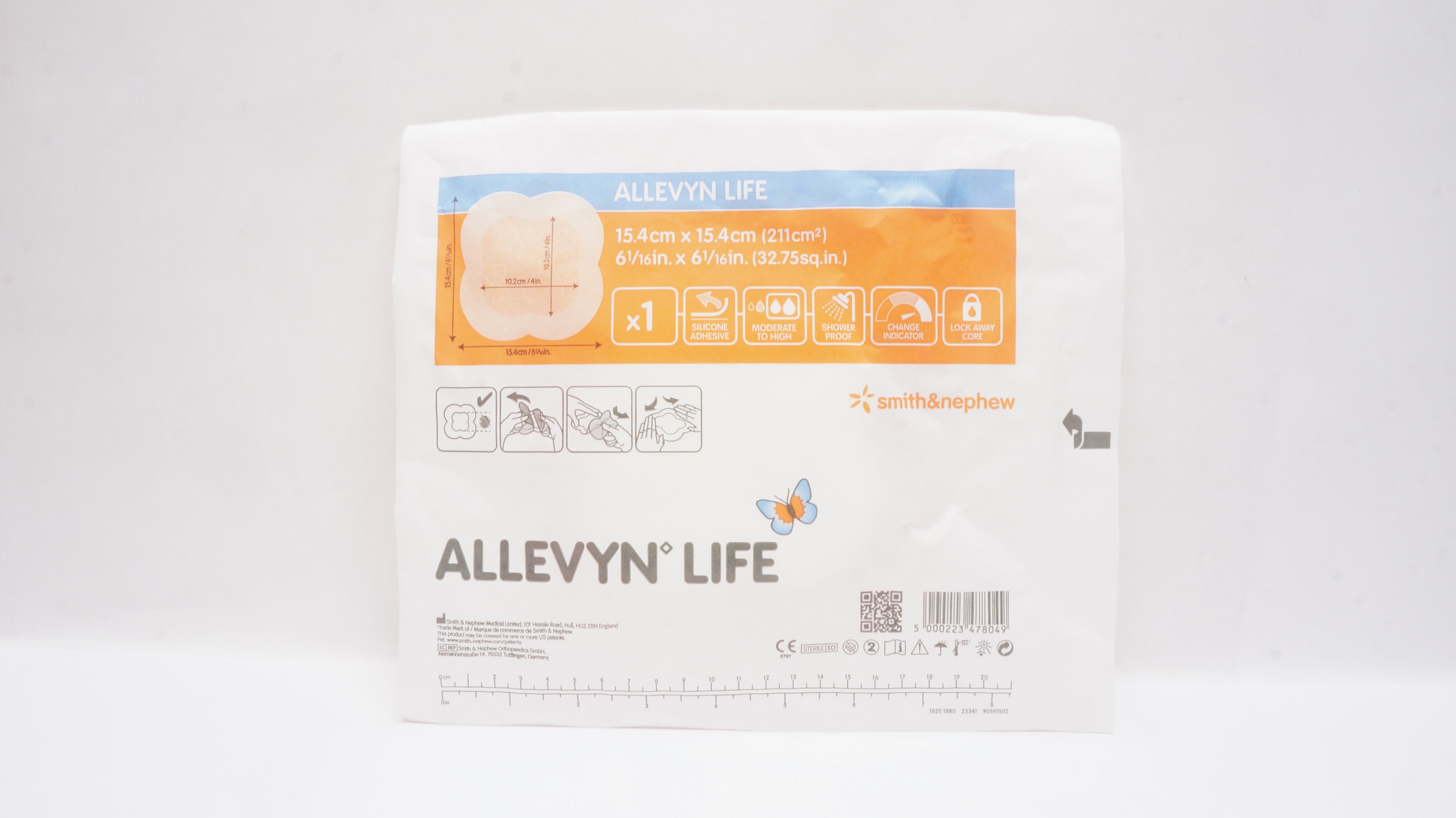 Smith&Nephew 66801069 Allevyn Life Silicone Adhesive Dressing 6-1/16 x 6-1/16inch