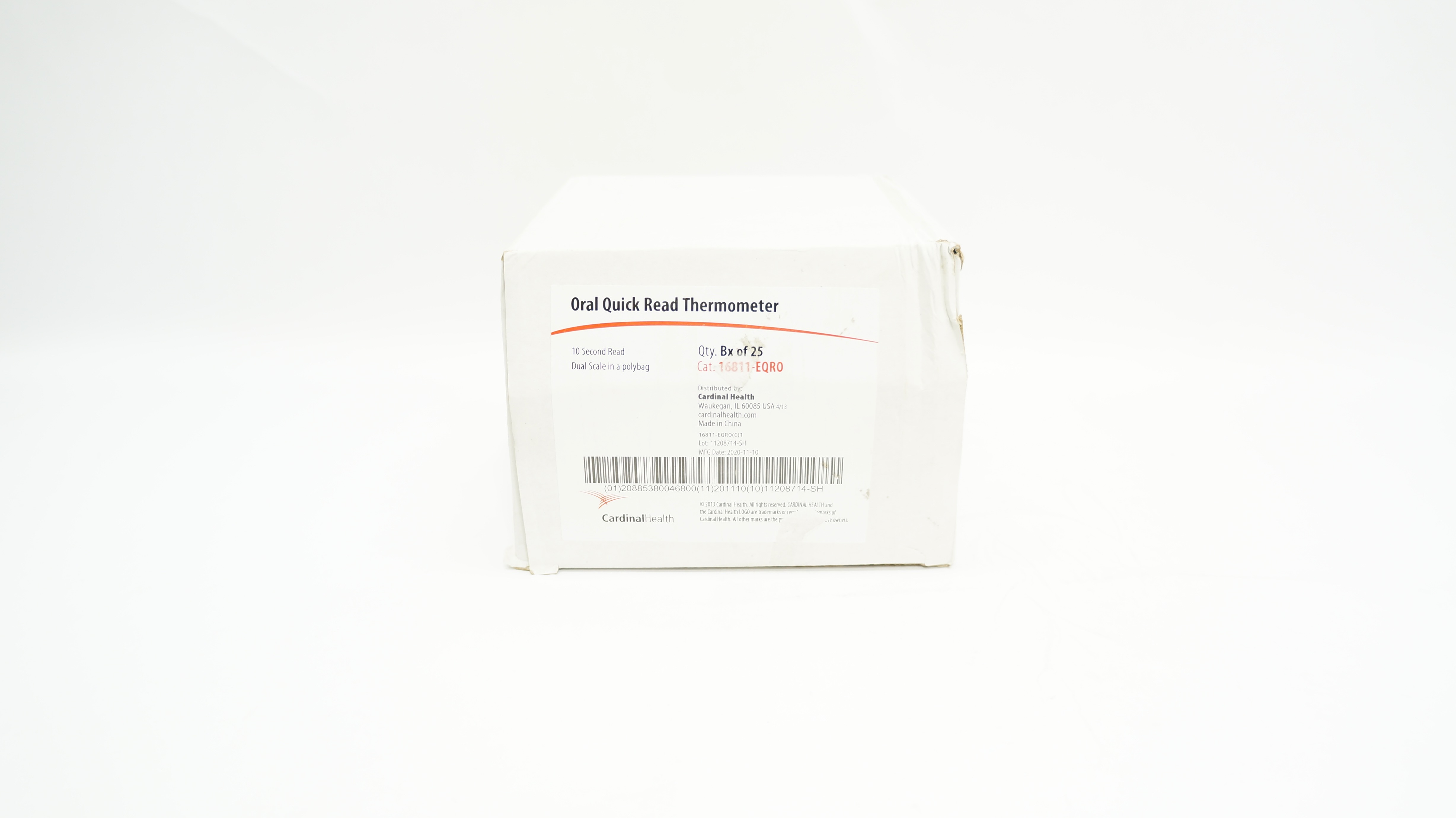 Cardinal Health 16811-EQRO Dualscale Oral Thermometer, Quick Read - Box of 25