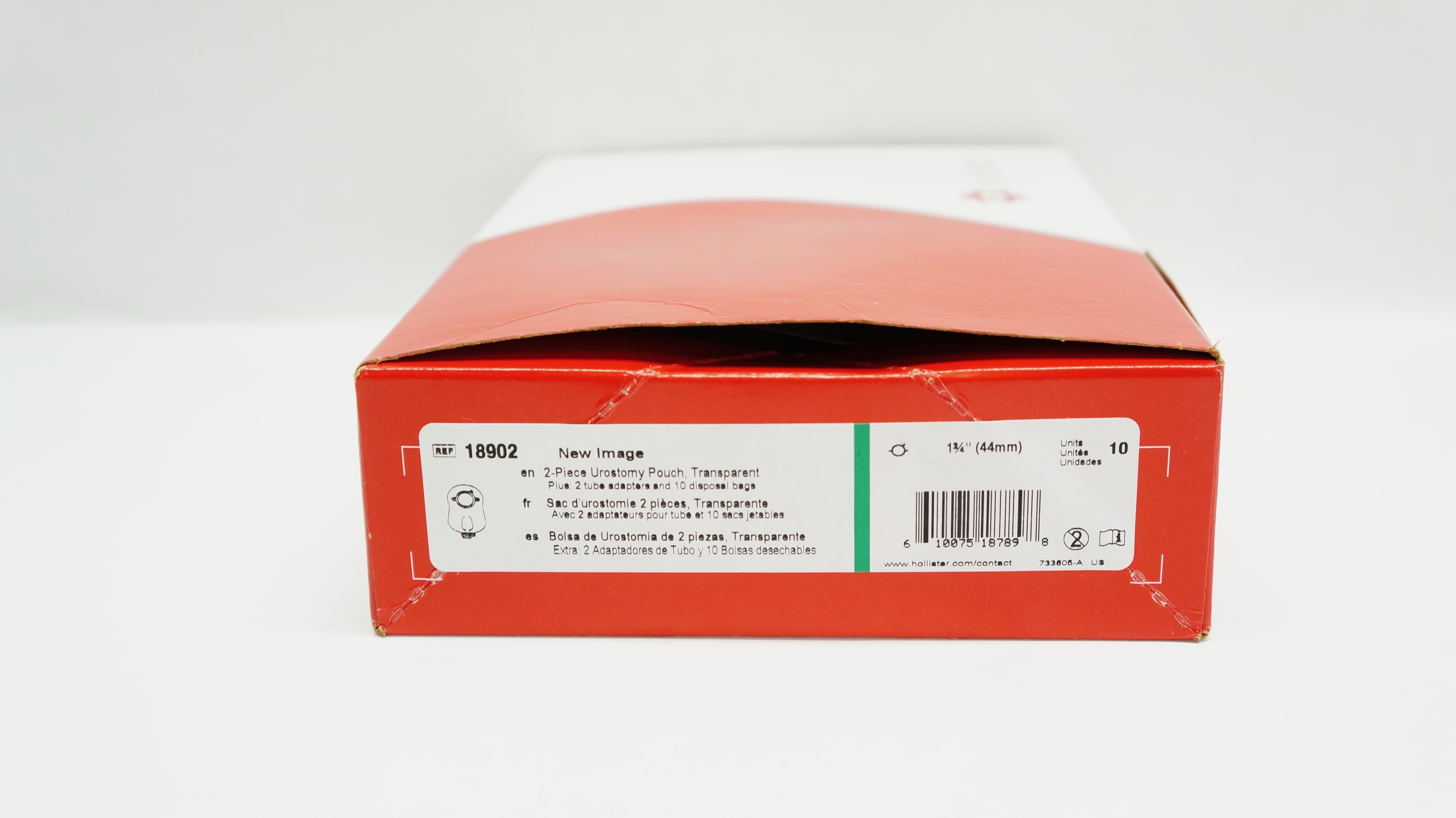 Hollister 18902 New Image Urostomy Pouch Transparent 1 3/4inch - Box of 10