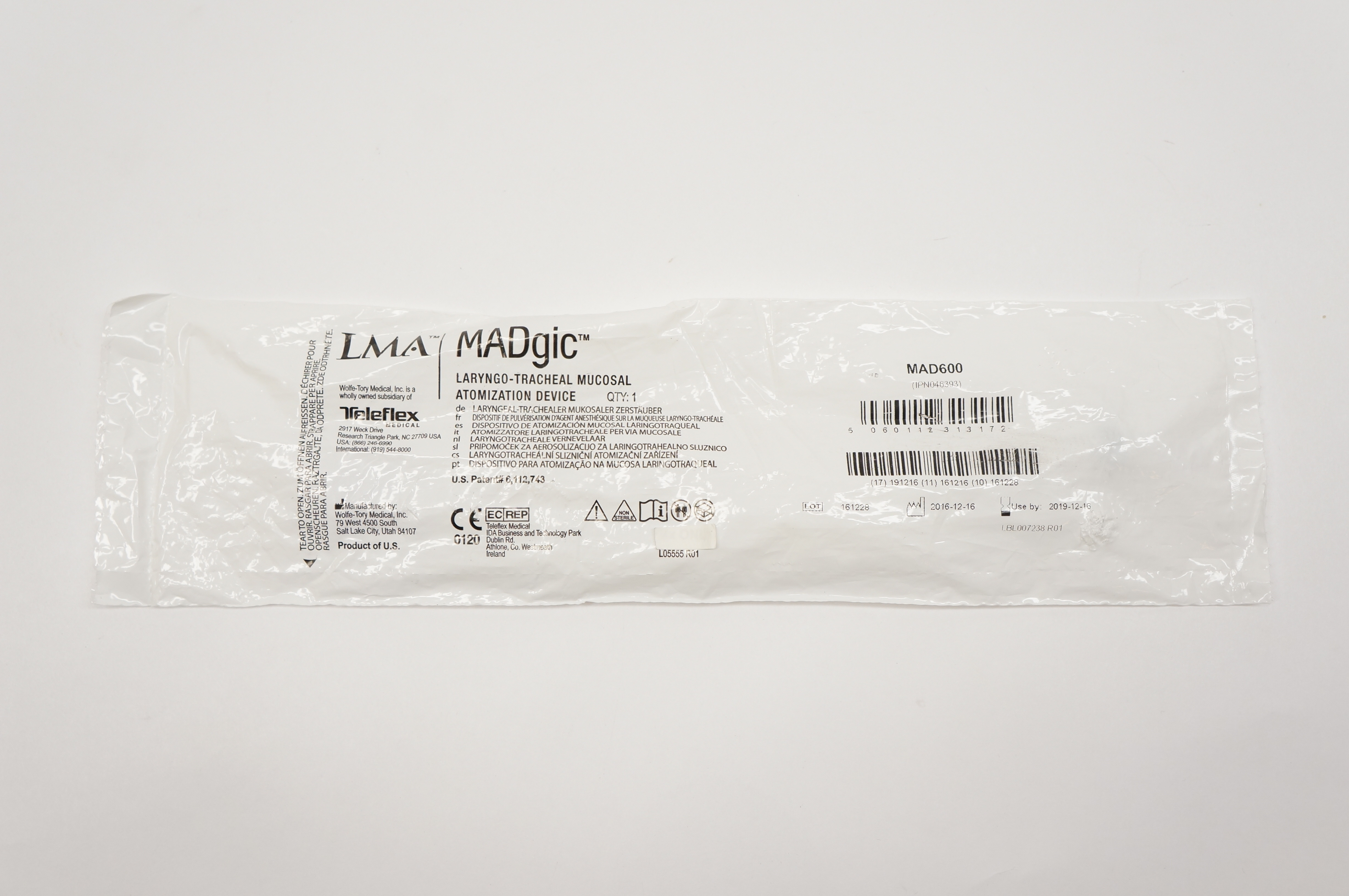 Teleflex MAD600 LMA MADgic Laryngo-Tracheal Mucosal Atomization Device (x)