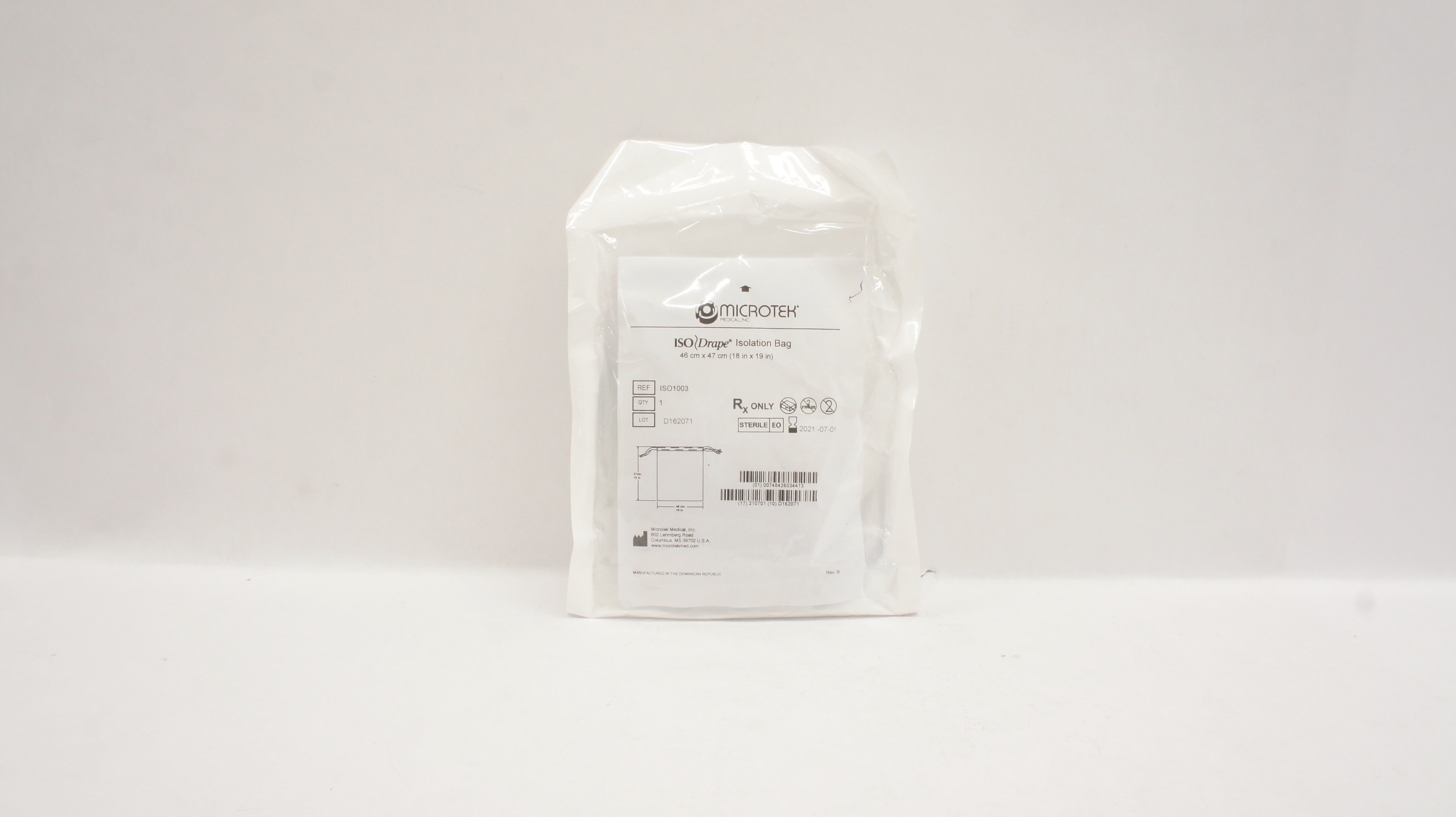 Microtek ISO1003 IsoDrape Isolation Bag 18inch x 19inch (x)