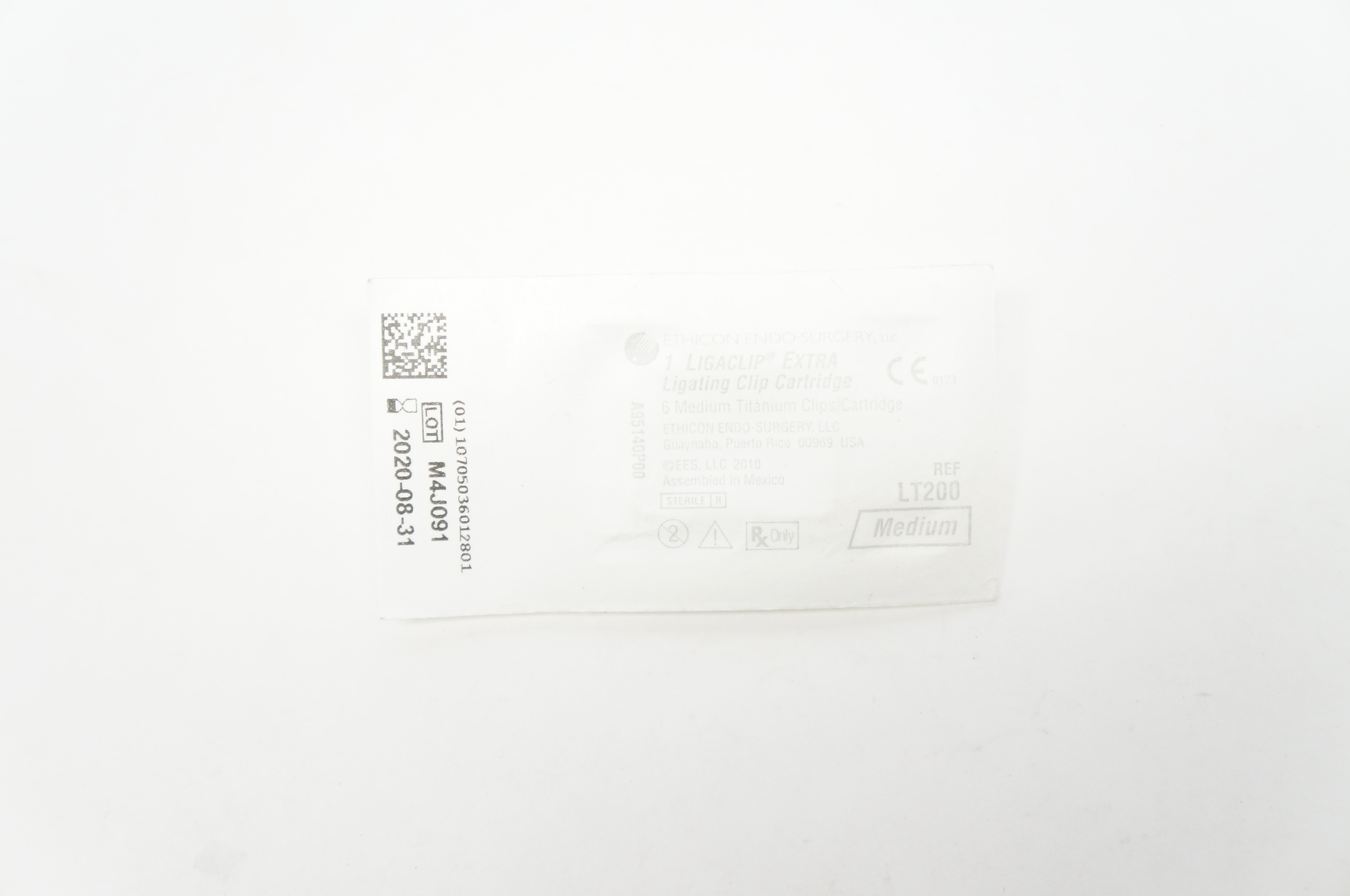 Ethicon LT200 Extra Ligating Clip Cartridge  6 Medium Titanium Clips (x)