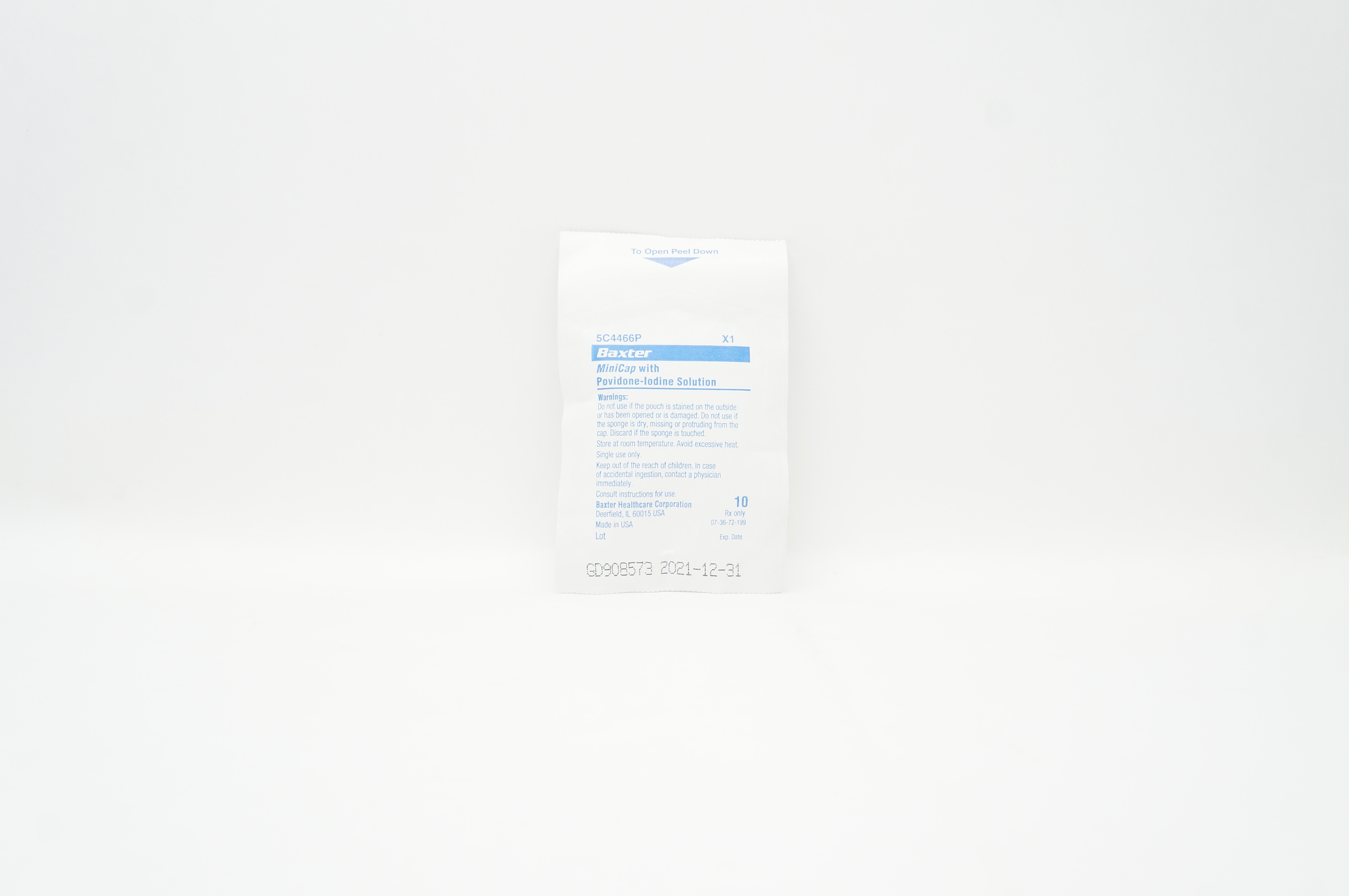 Baxter 5C4466P MiniCap with Povidone-Iodine Solution (x)