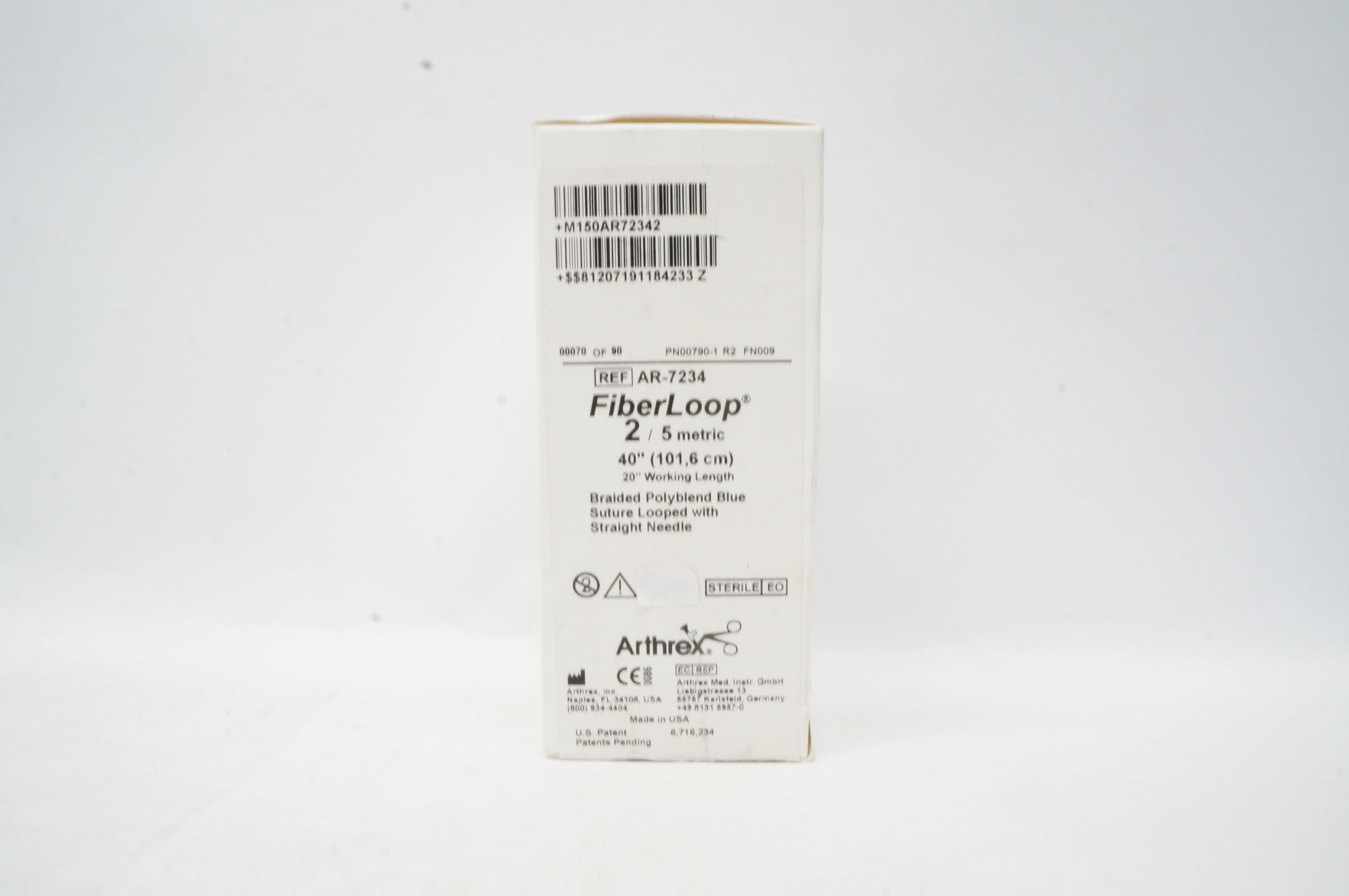 Arthrex AR7234 FiberLoop 2 Braided Polyblend Suture Looped, 40in (x