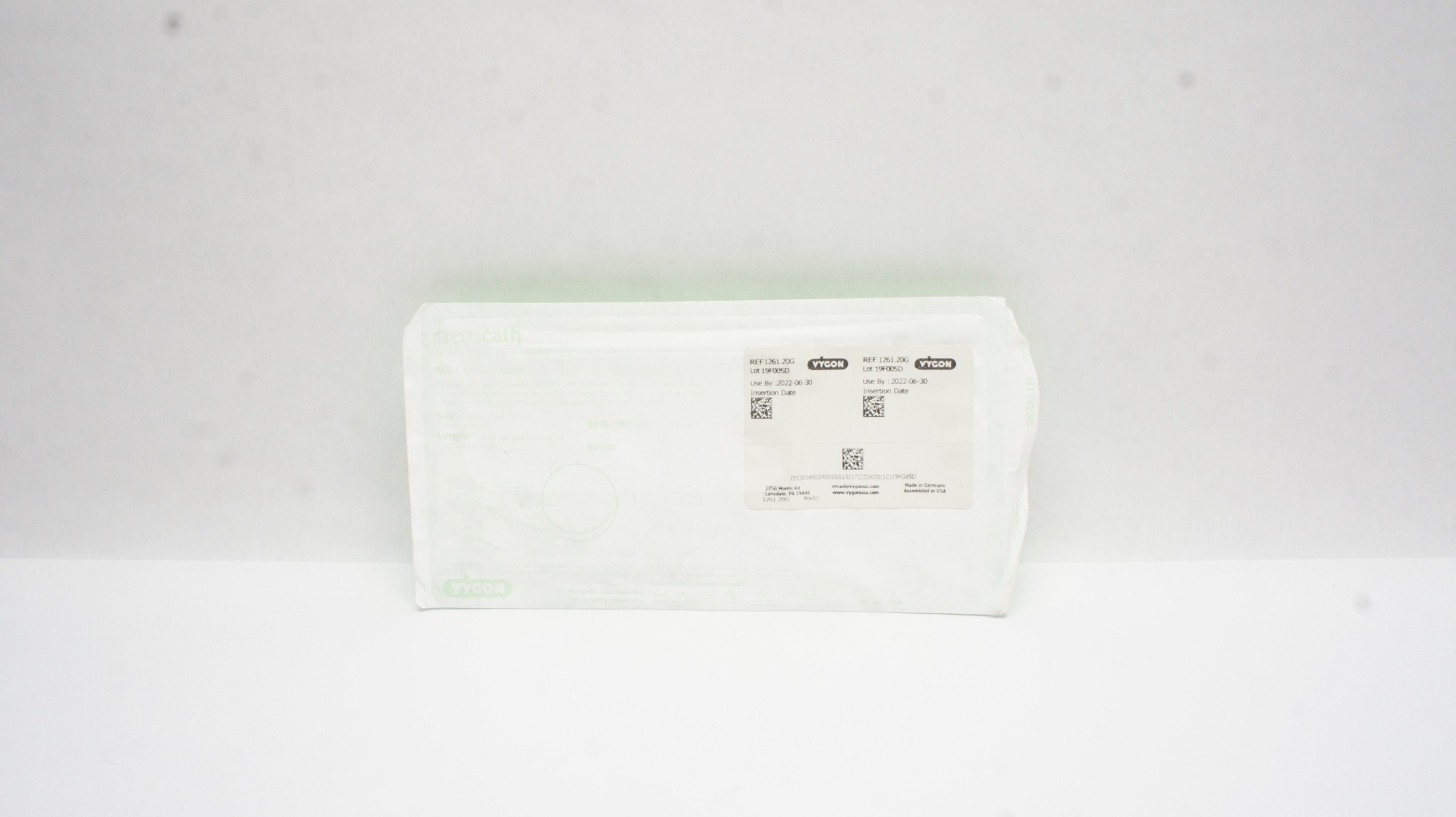 Vygon 1261.20G Premicath Neonatal Cath. 28G And Splitting Ndle 20cm (x)