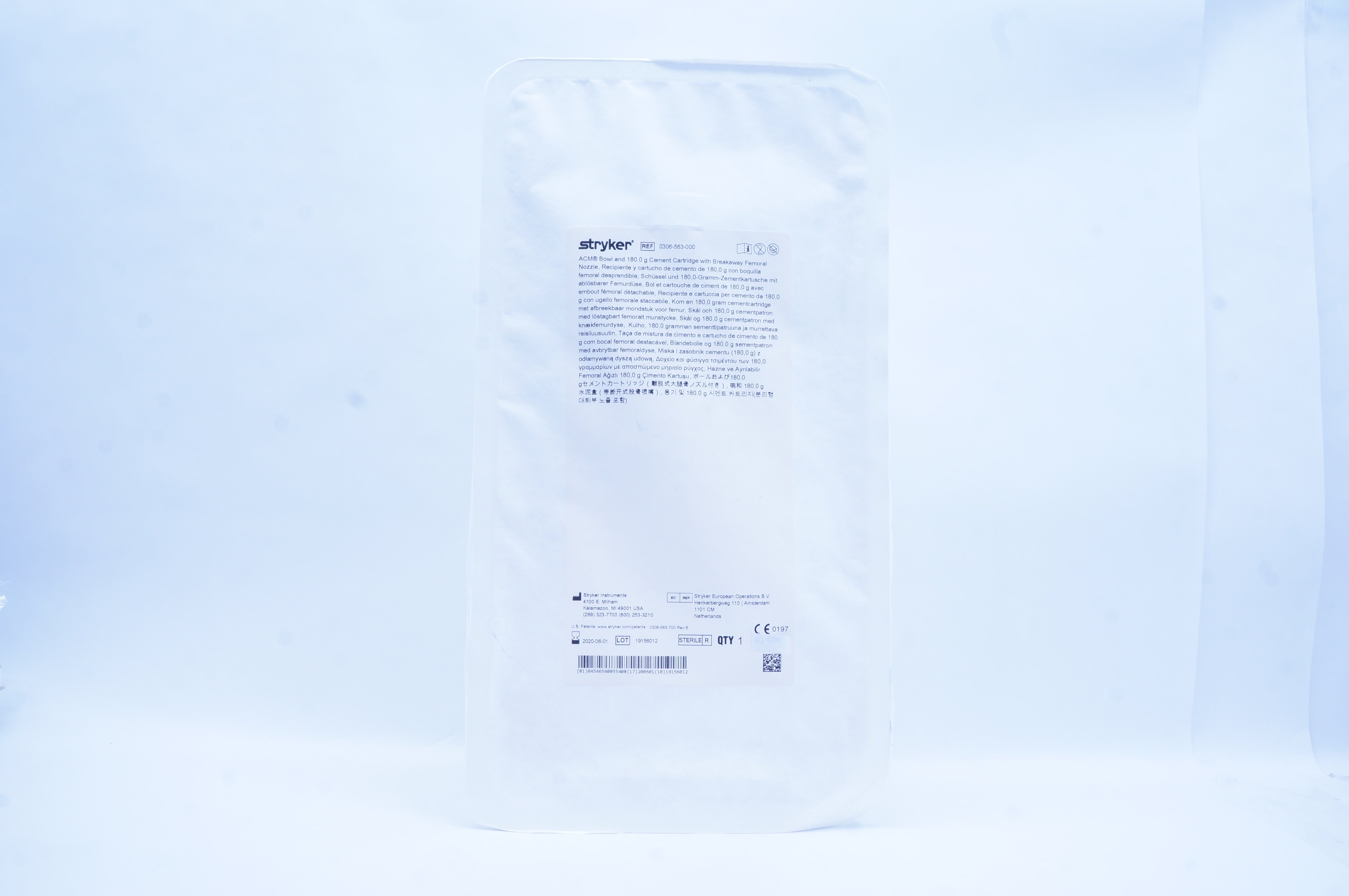 Stryker 0306-563-000 ACM Bowl And 180.0g Cement Cartridge (x)