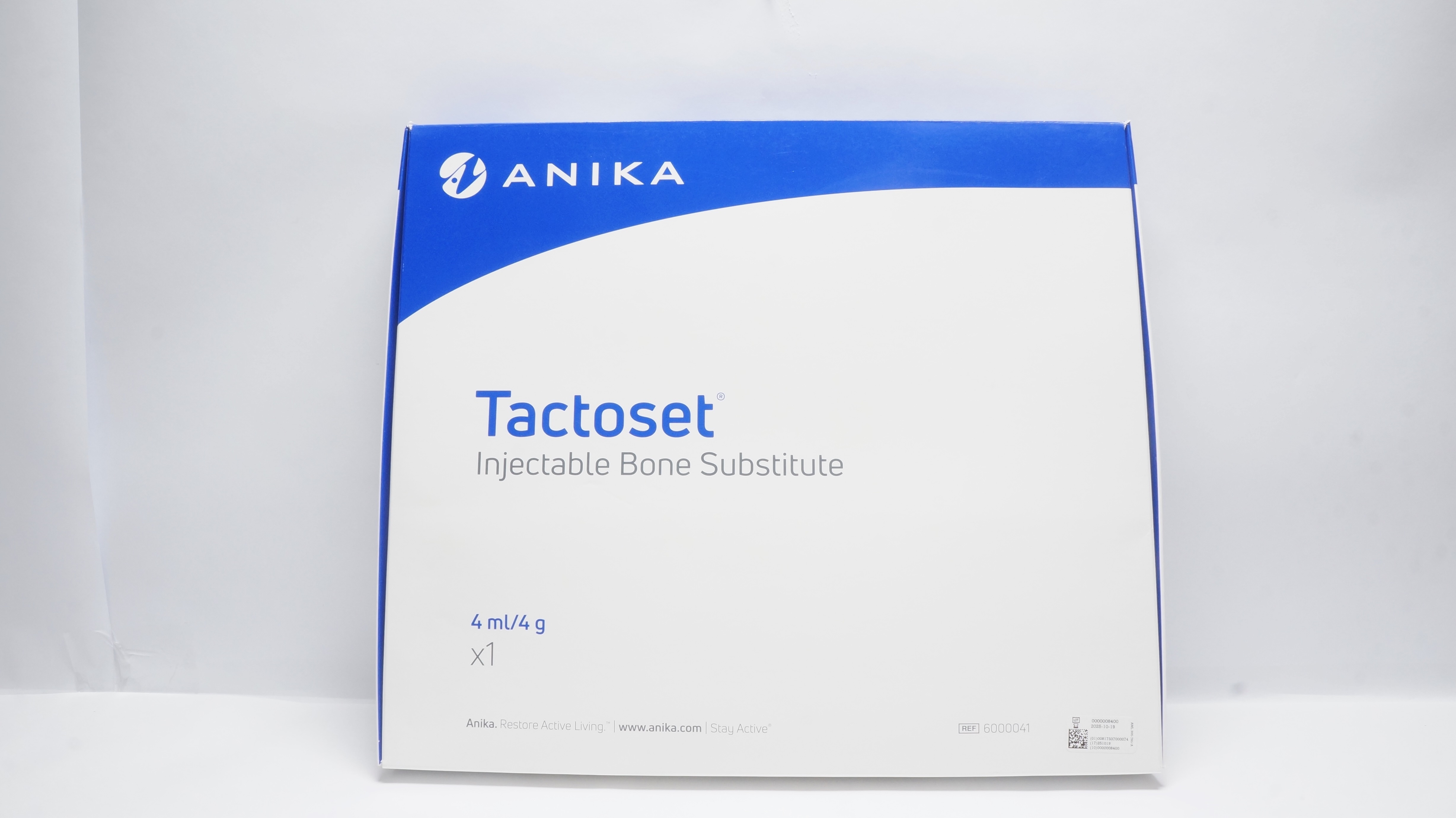 Anika 6000041 Tactoset Injectable Bone Substitute 4mL/4g