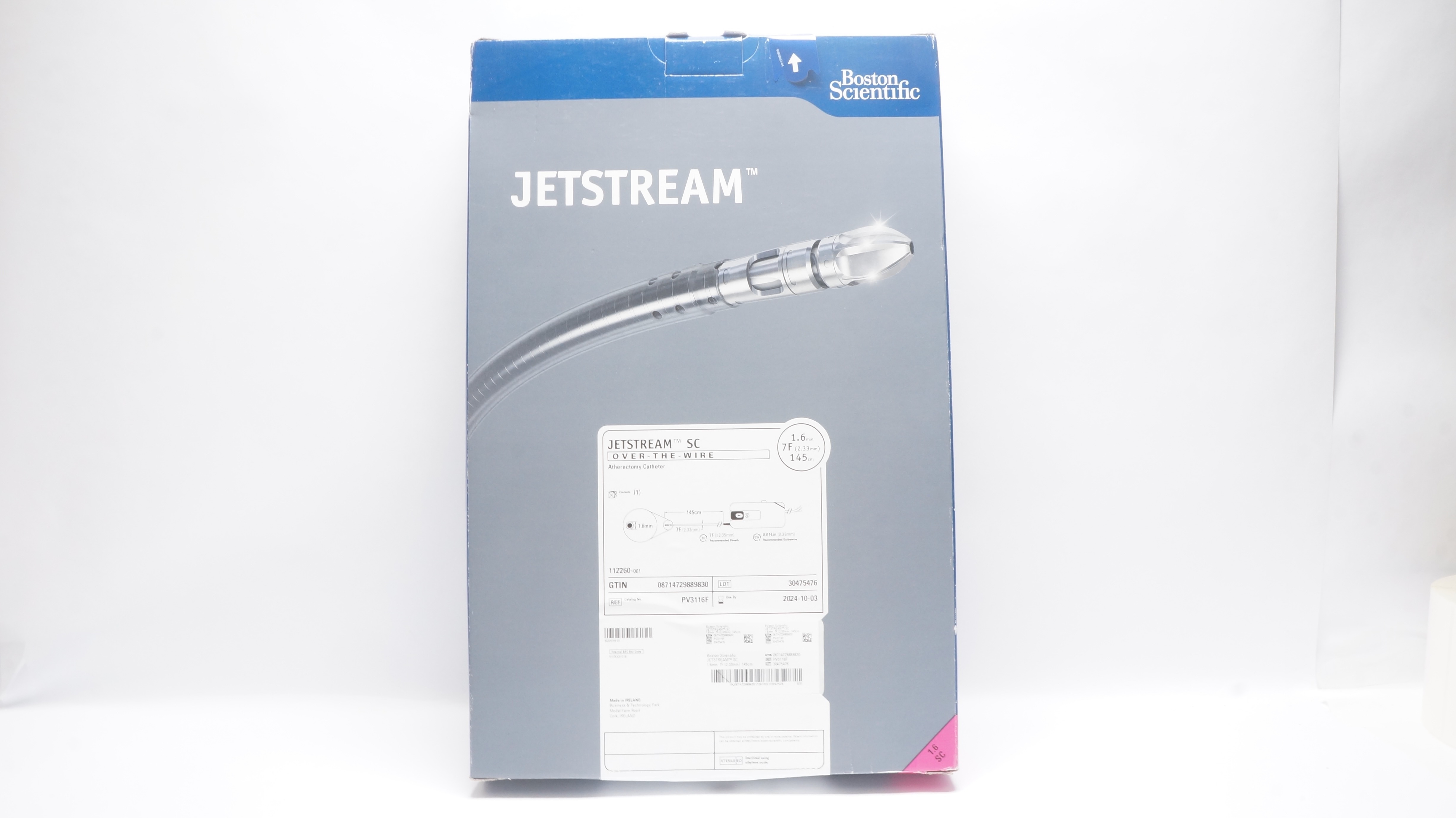 Boston Scientific PV3116F Jetstream SC Atherectomy Cath. 1.6 mm x 7F x 145 cm(x)
