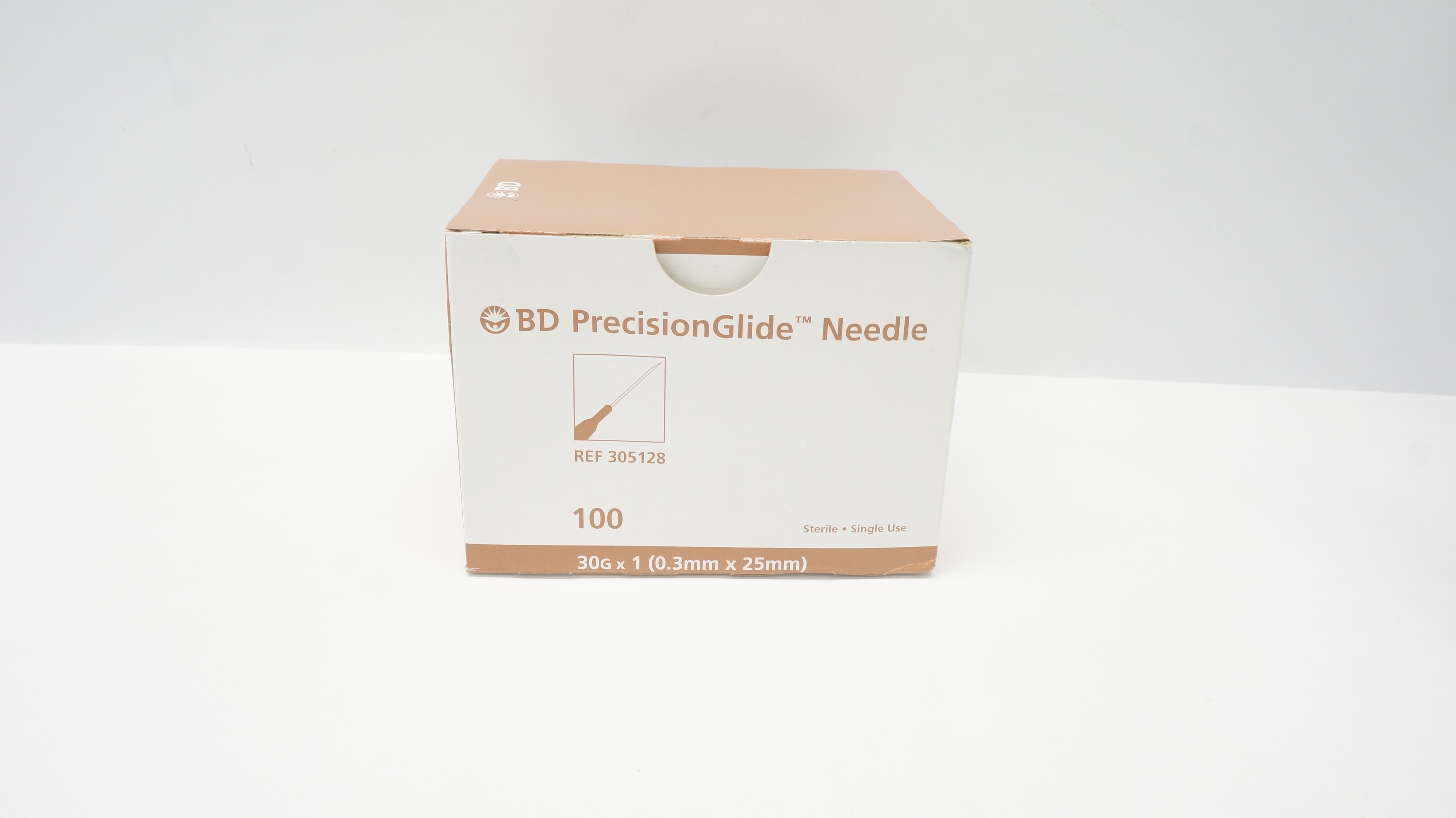 BD 305128 Becton PrecisionGlide Ndle 30G x 1inch (x) - Box of 100