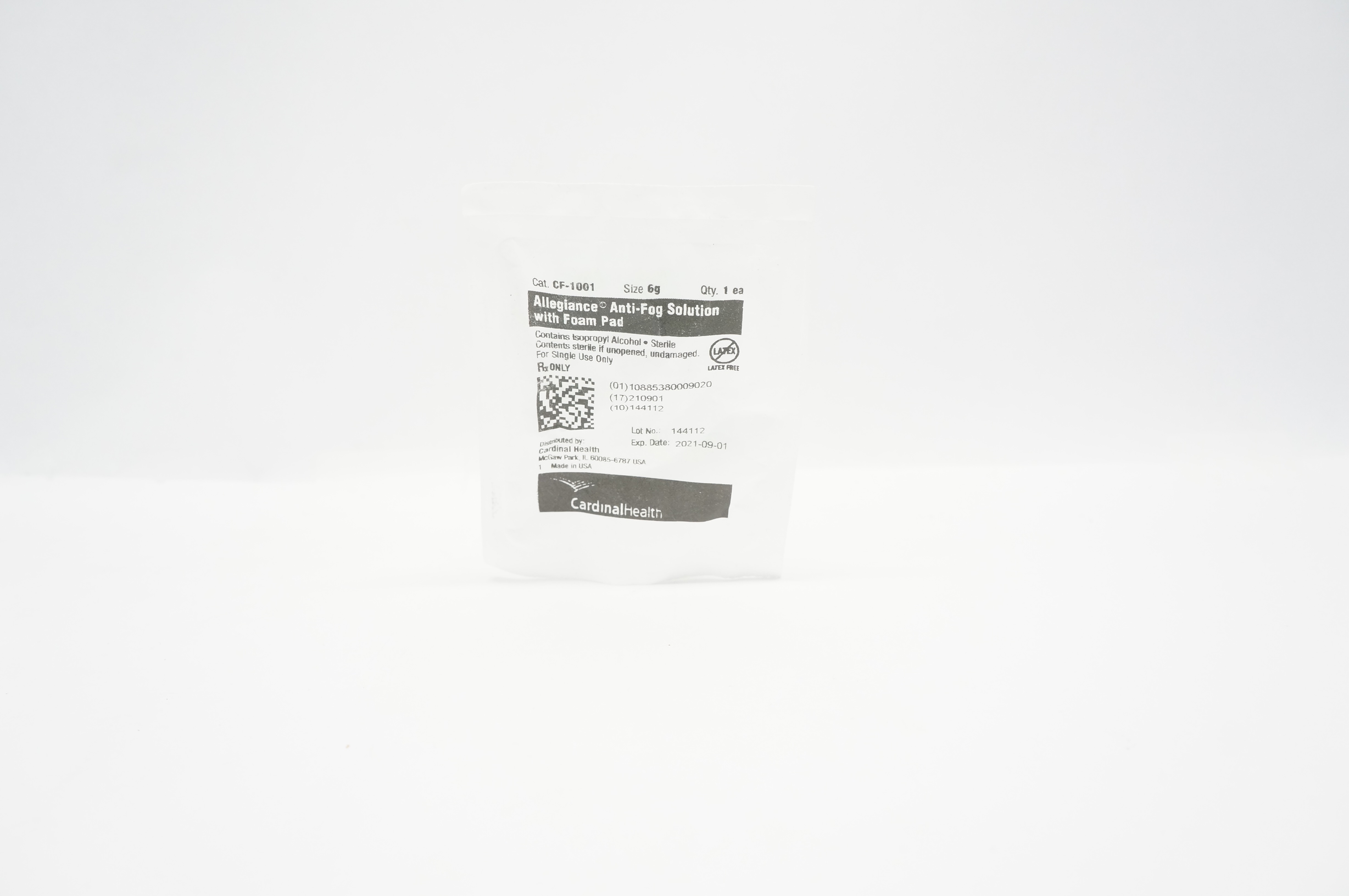 Cardinal Health CF-1001 Allegiance Anti-Fog Solution with Foam Pad (x)