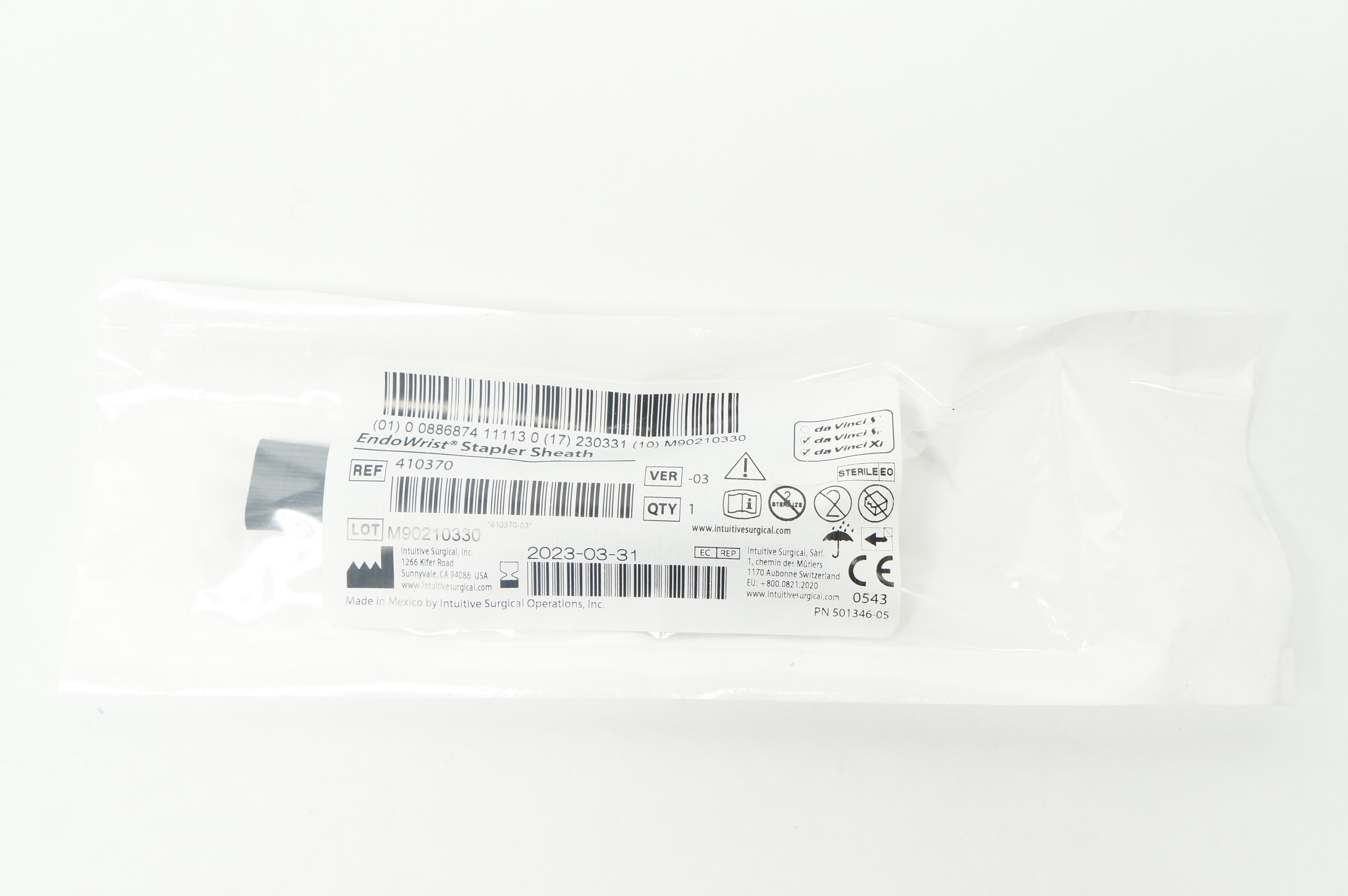 Intuitive Surgical 410370 da Vinci Si da vinci Xi EndoWrist Stapler Sheath (x)