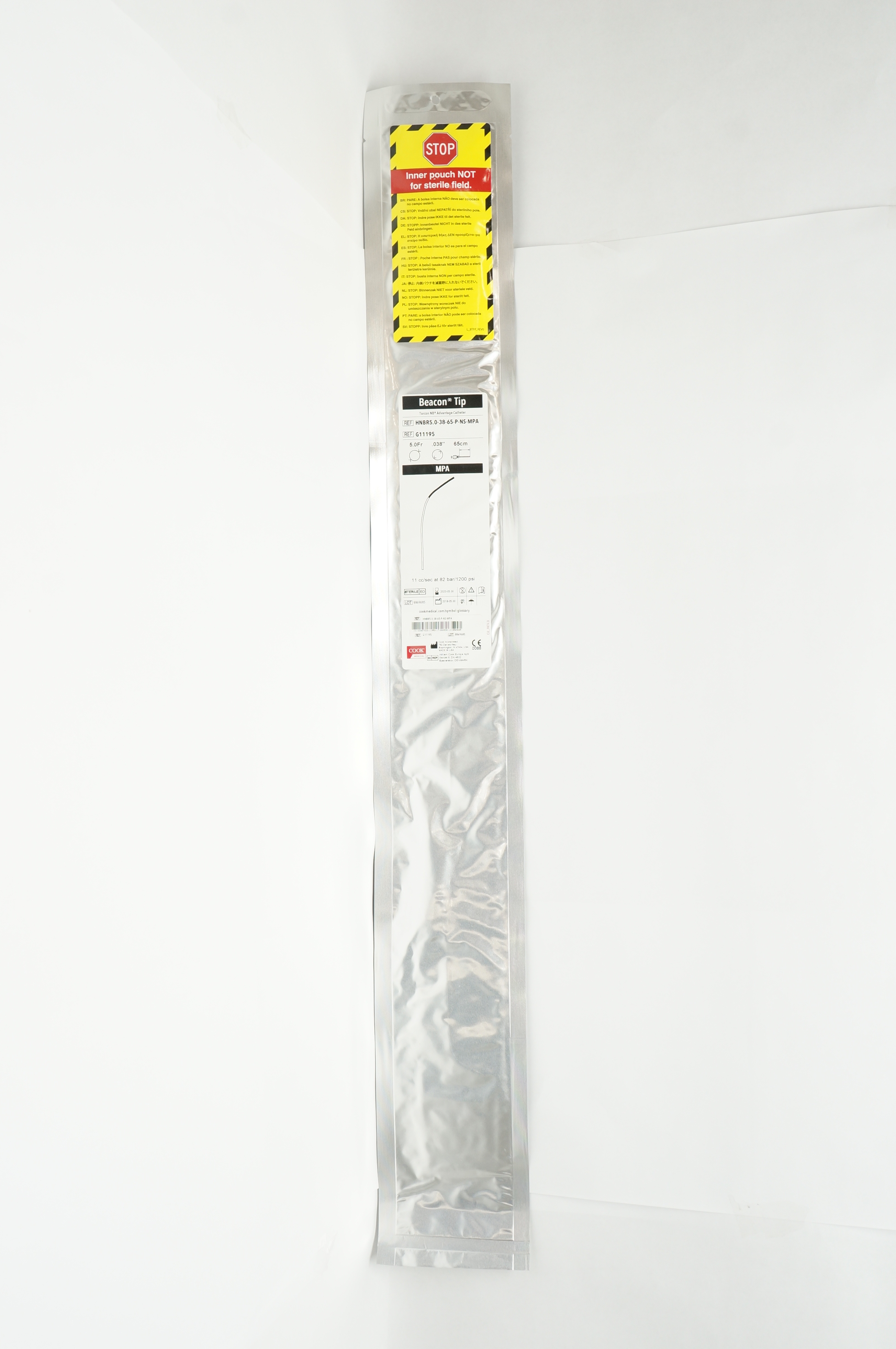 Cook Medical G11195 Beacon Tip Torcan Advantage Cath. 5.0Fr x 0.038inch (x)