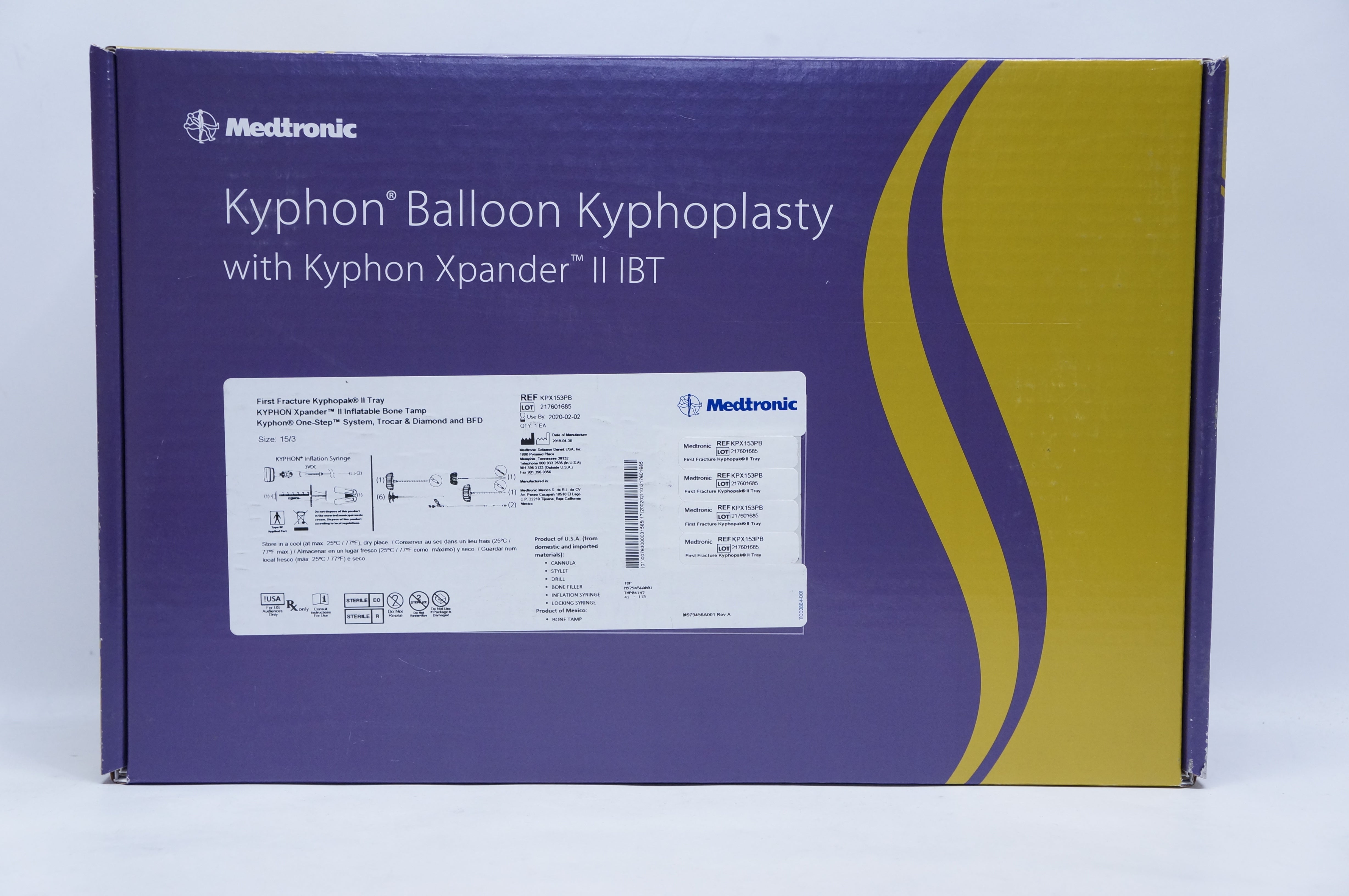Medtronic KPX153PB Kyphon Balloon Kyphoplasty W/Kyphon Xpander II IBT