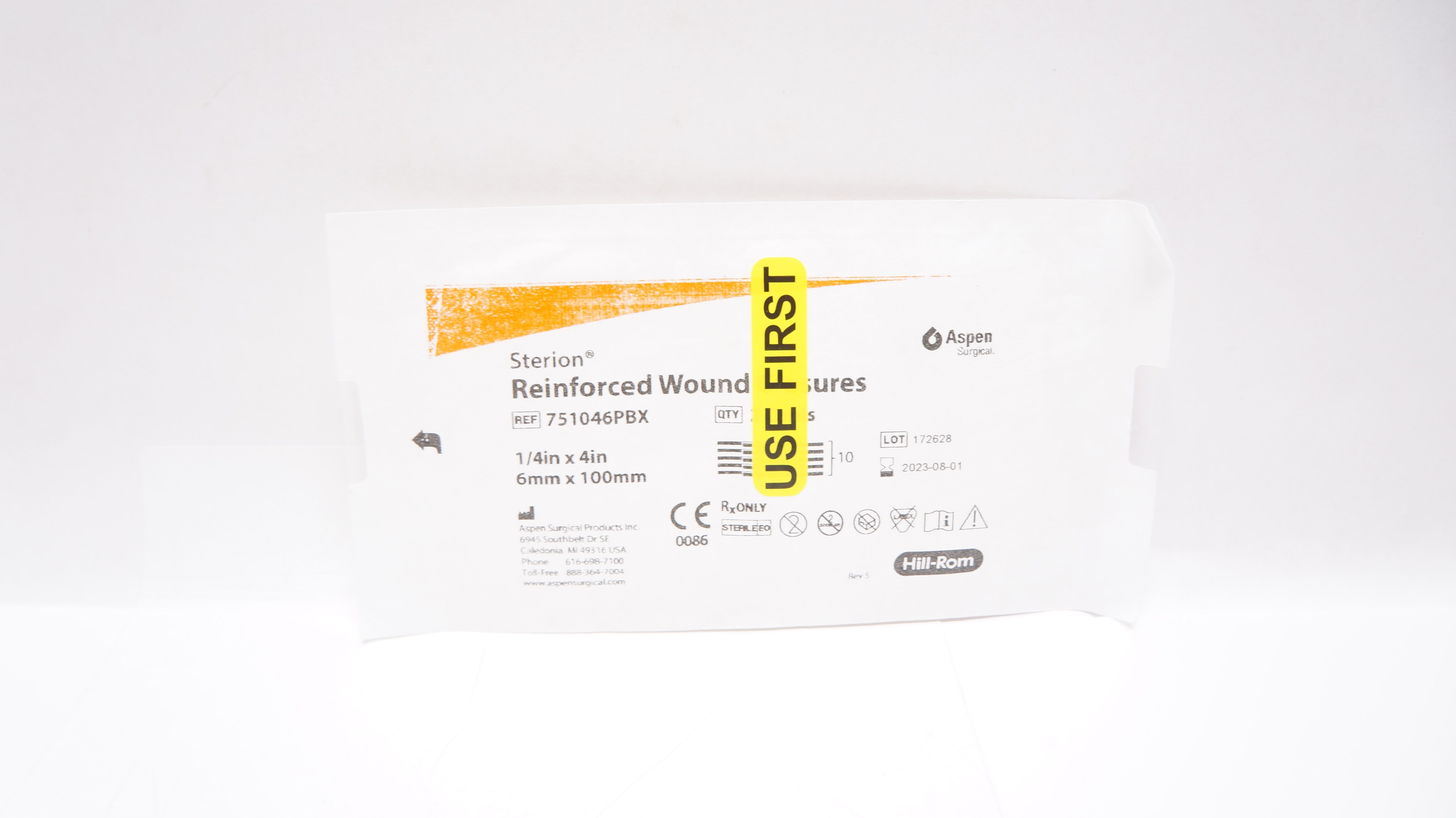 Aspen Surgical 751046PBX Reinforced Wound Closures 1/4in x 4in (x) - Pack of 2
