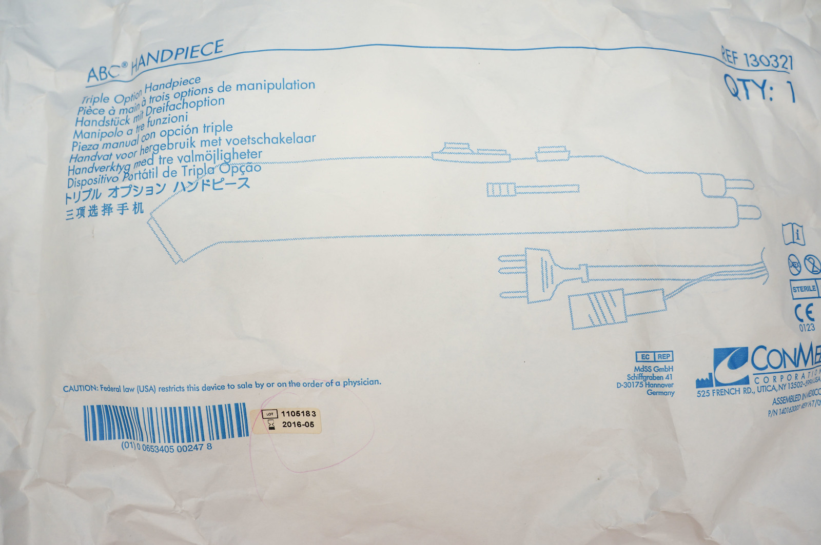 ConMed 130321 ABC Triple Option Handpiece (x)