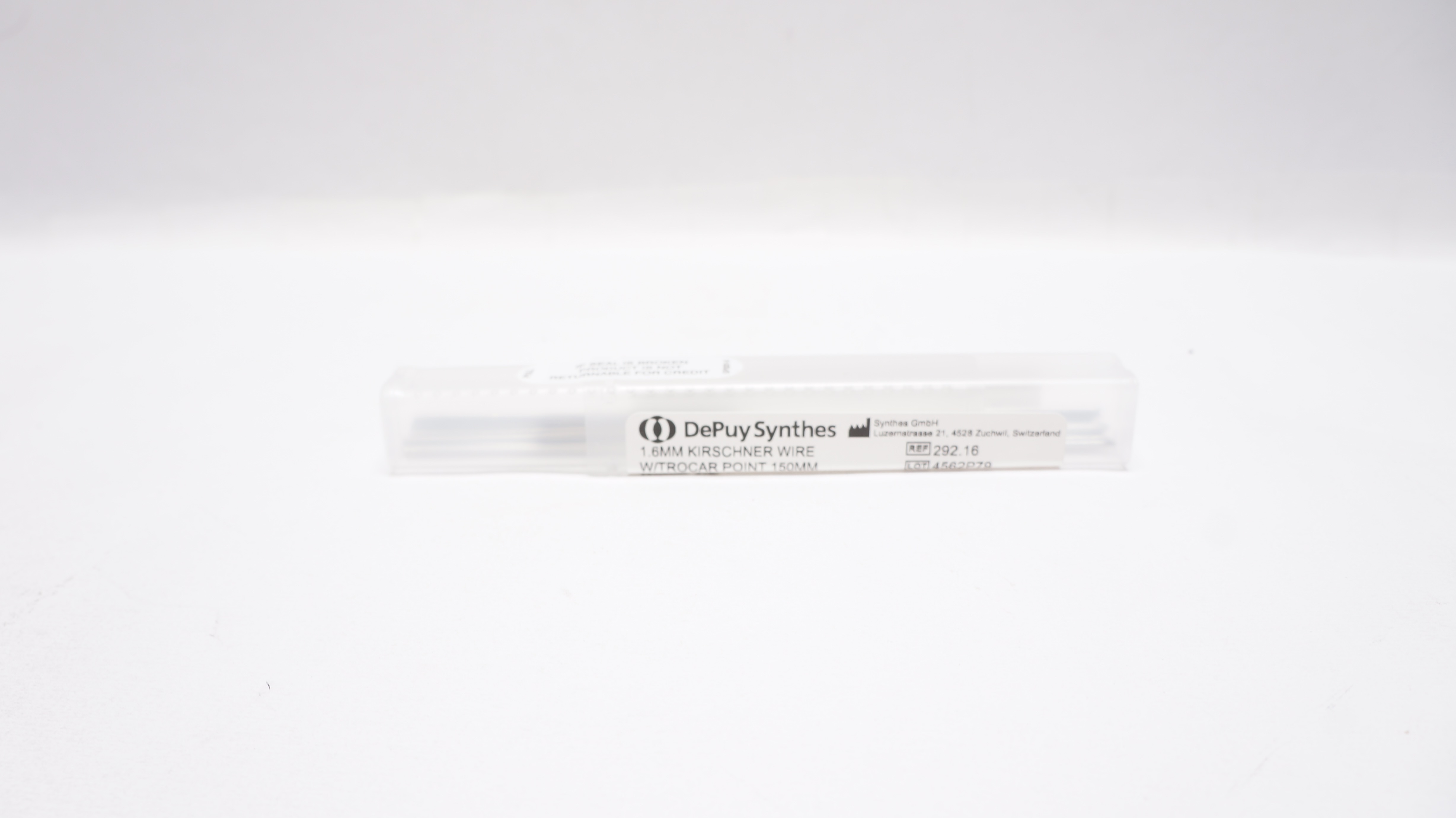 DePuy Synthes 292.16 Kirschner Wire W/Trocar Point 1.6mm x 150mm Box