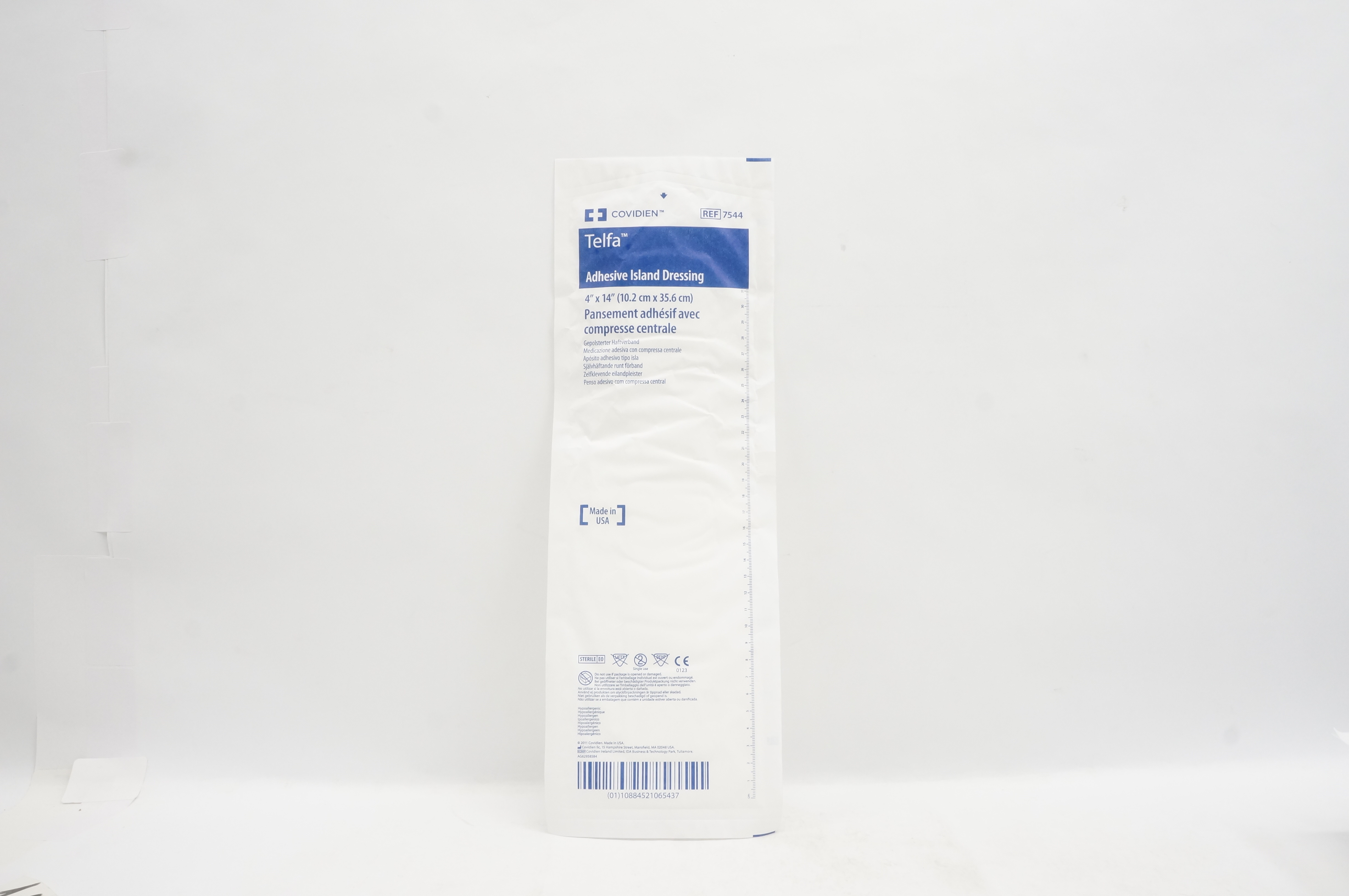 Covidien 7544 Telfa Adhesive Island Dressing 4 inch x 14 inch