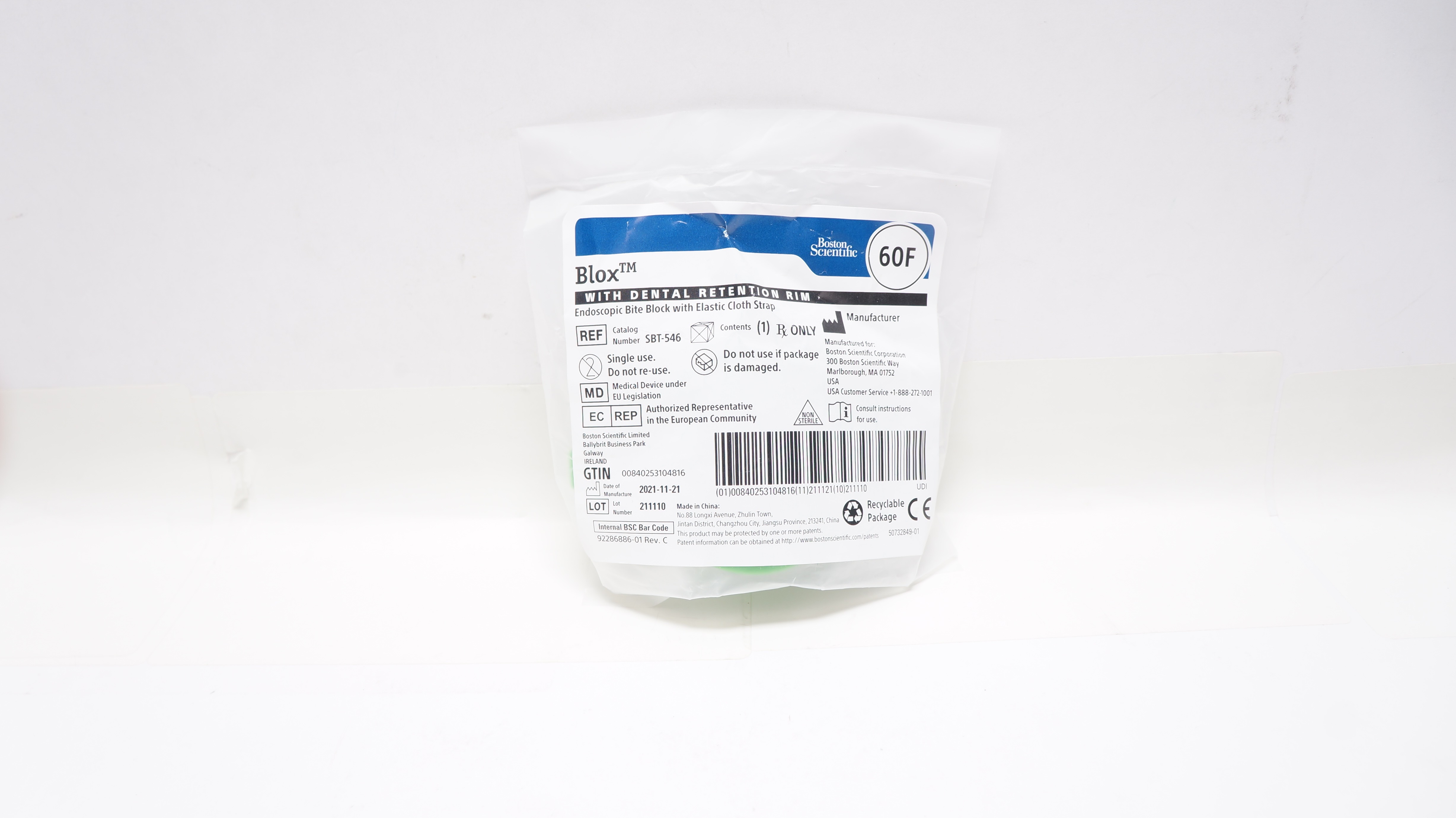 Boston Scientific SBT-546 Blox Endoscopic Bite Block w/Dental Retention RIM 60Fr
