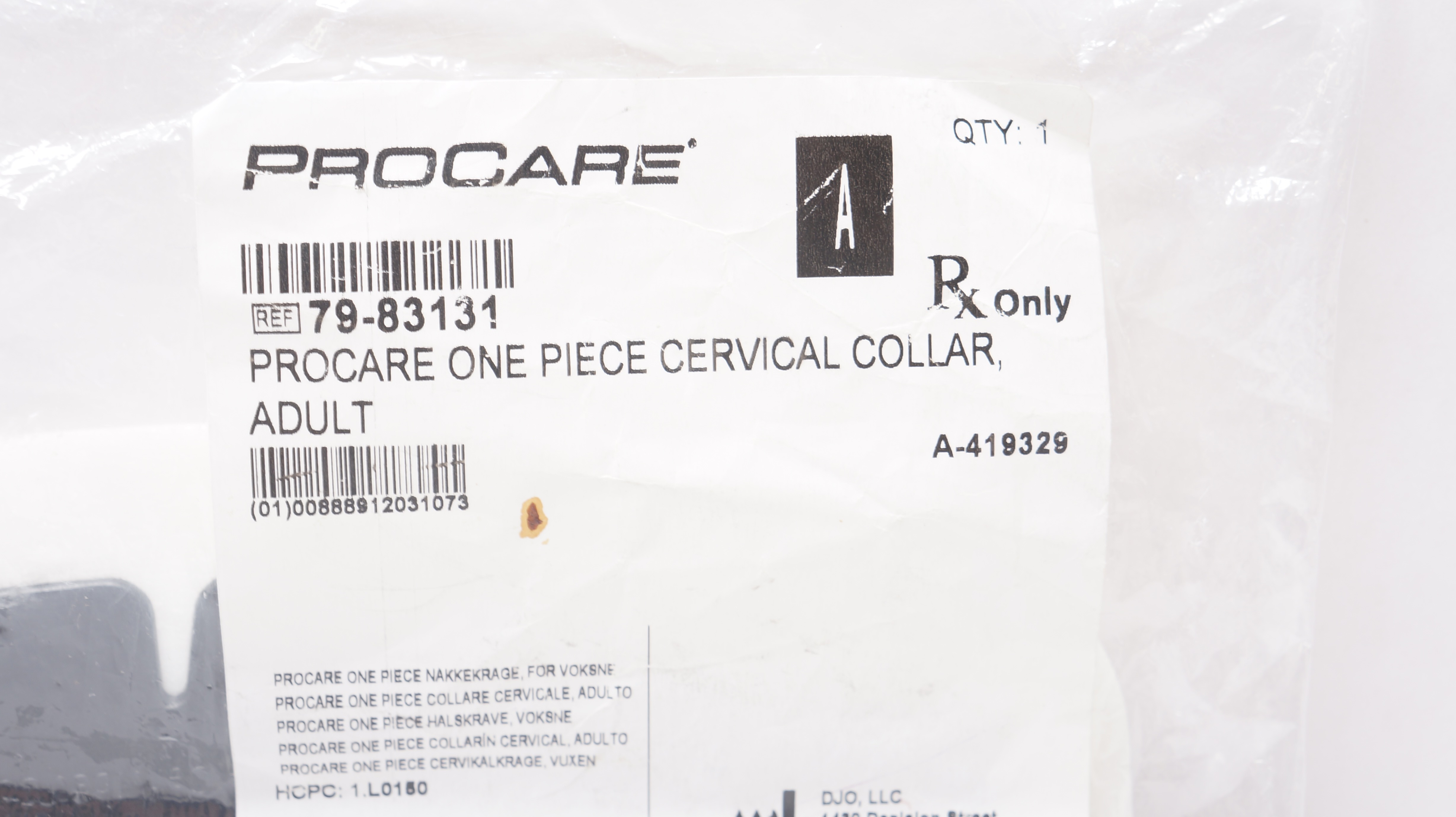 DJO 7983131 PROCARE One Piece Adult Cervical Collar