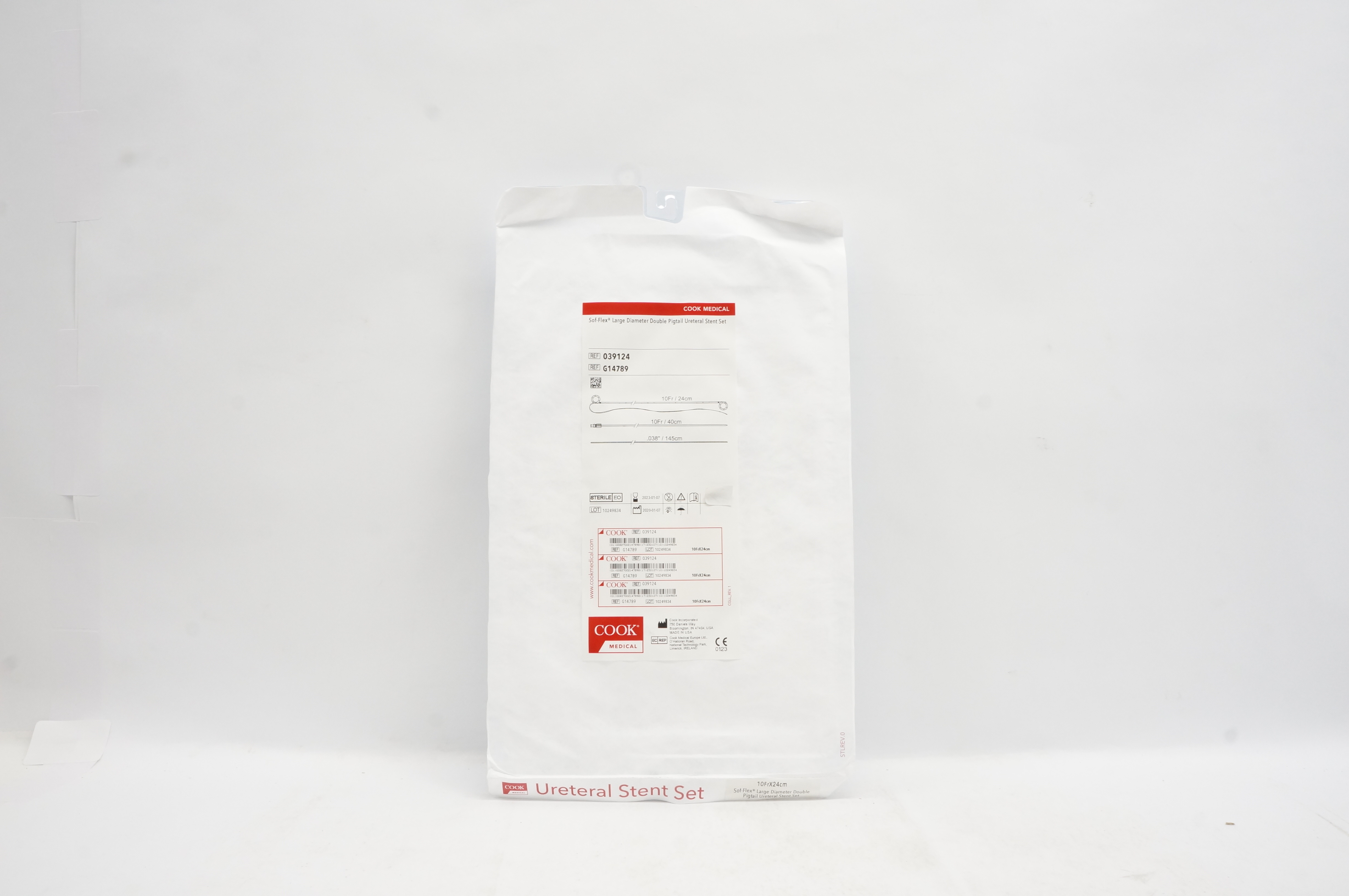 Cook G14789 Sof-Flex Double Pigtail Ureteral Stnt Set 10Fr. x 24cm (x)