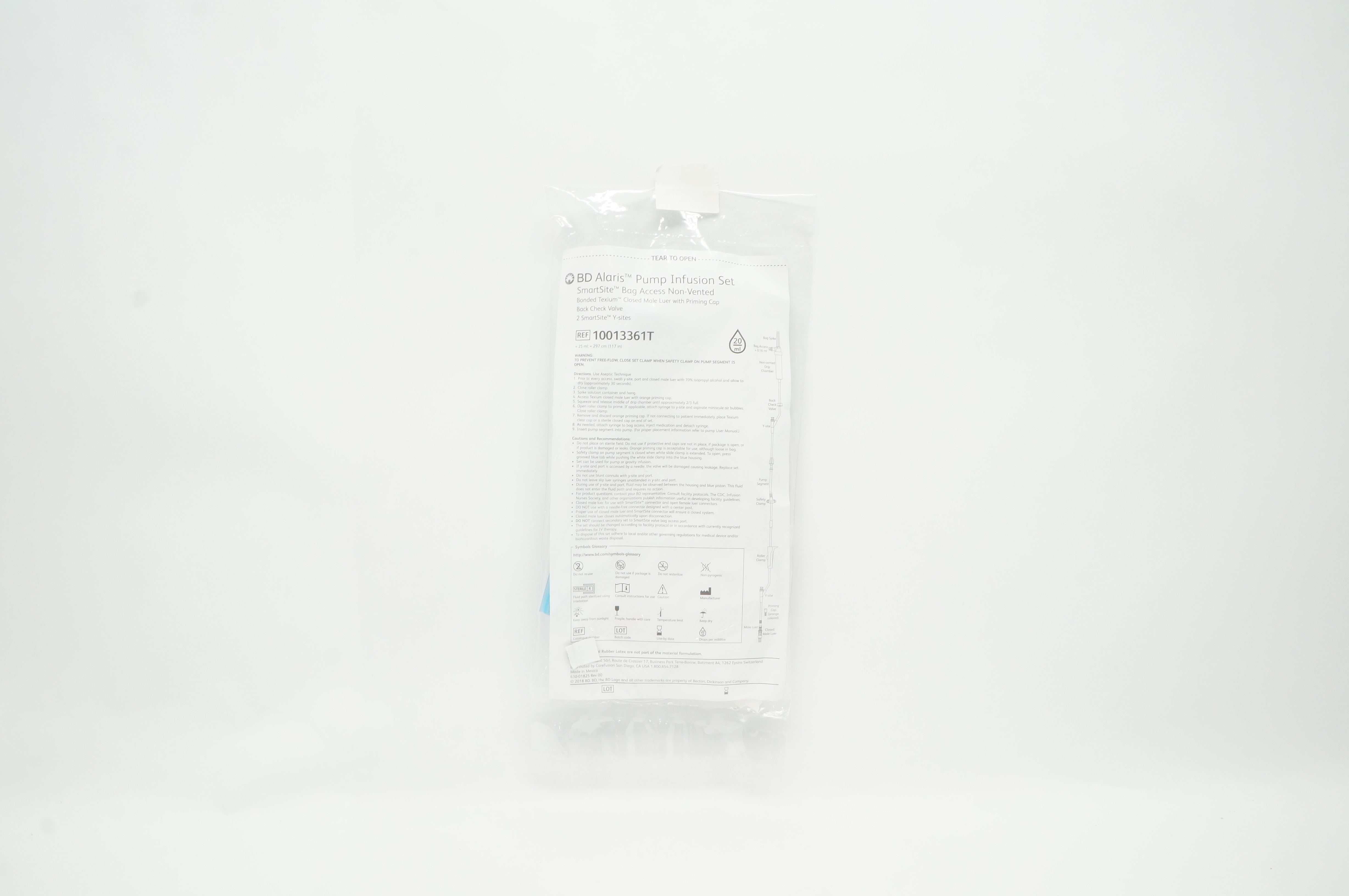 BD 10013361T Alaris Pump Infusion Set 25ml x 117inch , 20mL (x)