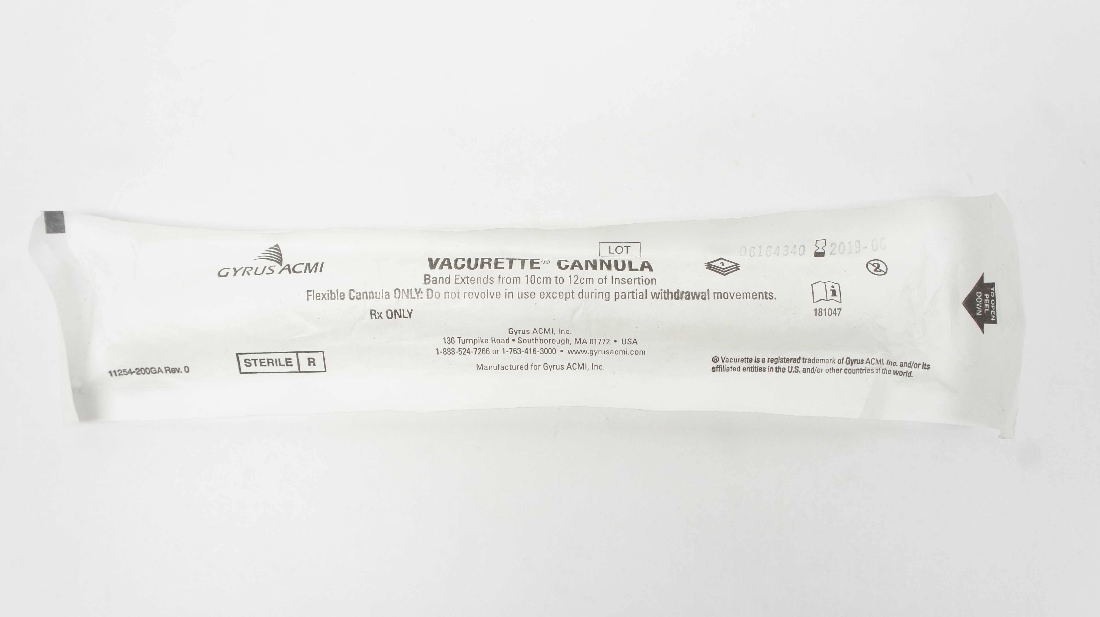 Gyrus ACMI 21594 Vacurette Cannula Curved Rigid OD 16mm (x)
