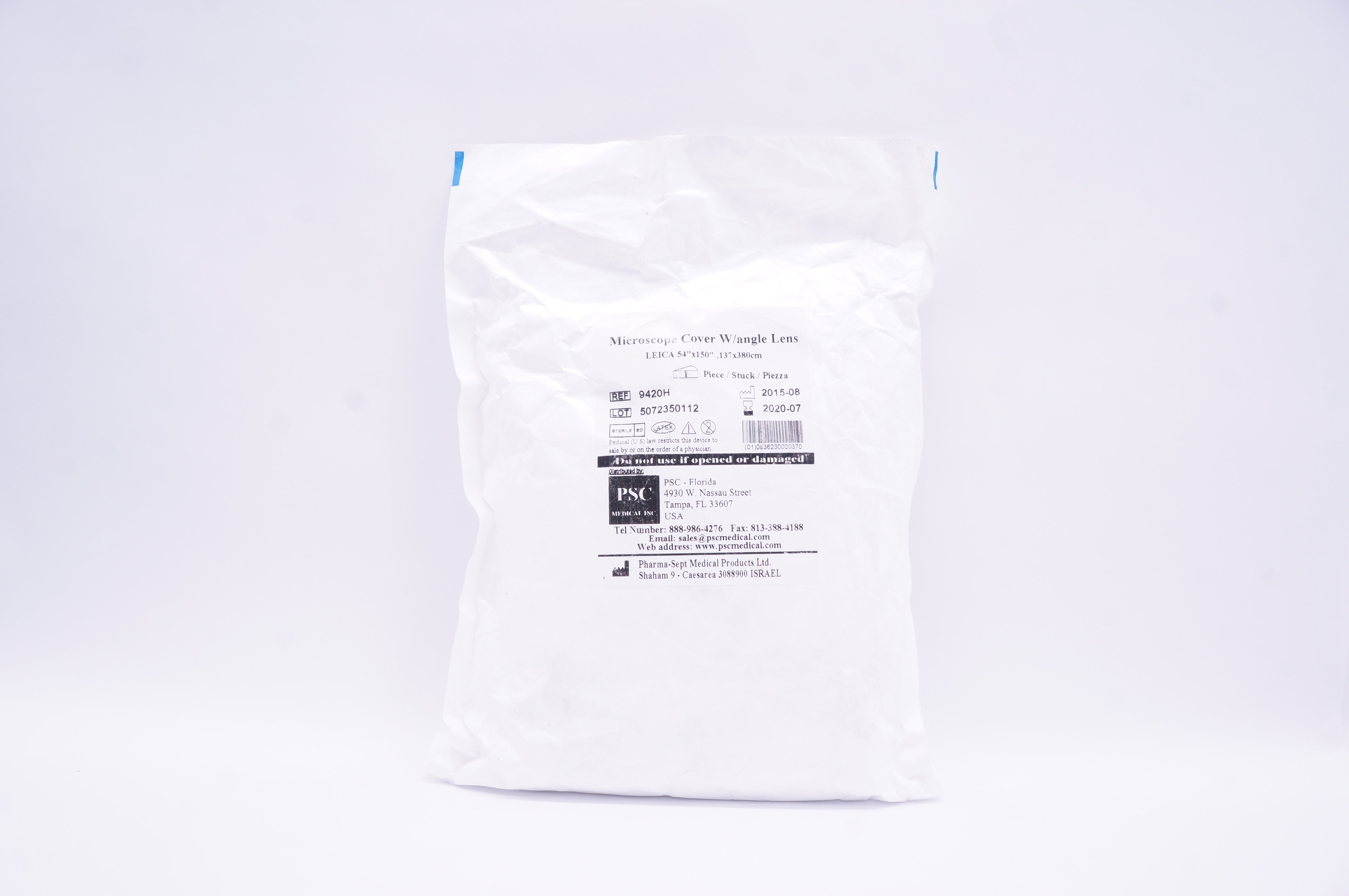 PSC 9420H Pharma-Sept Microscope Cover Angle Lens LEICA 54inch x 150inch (x)