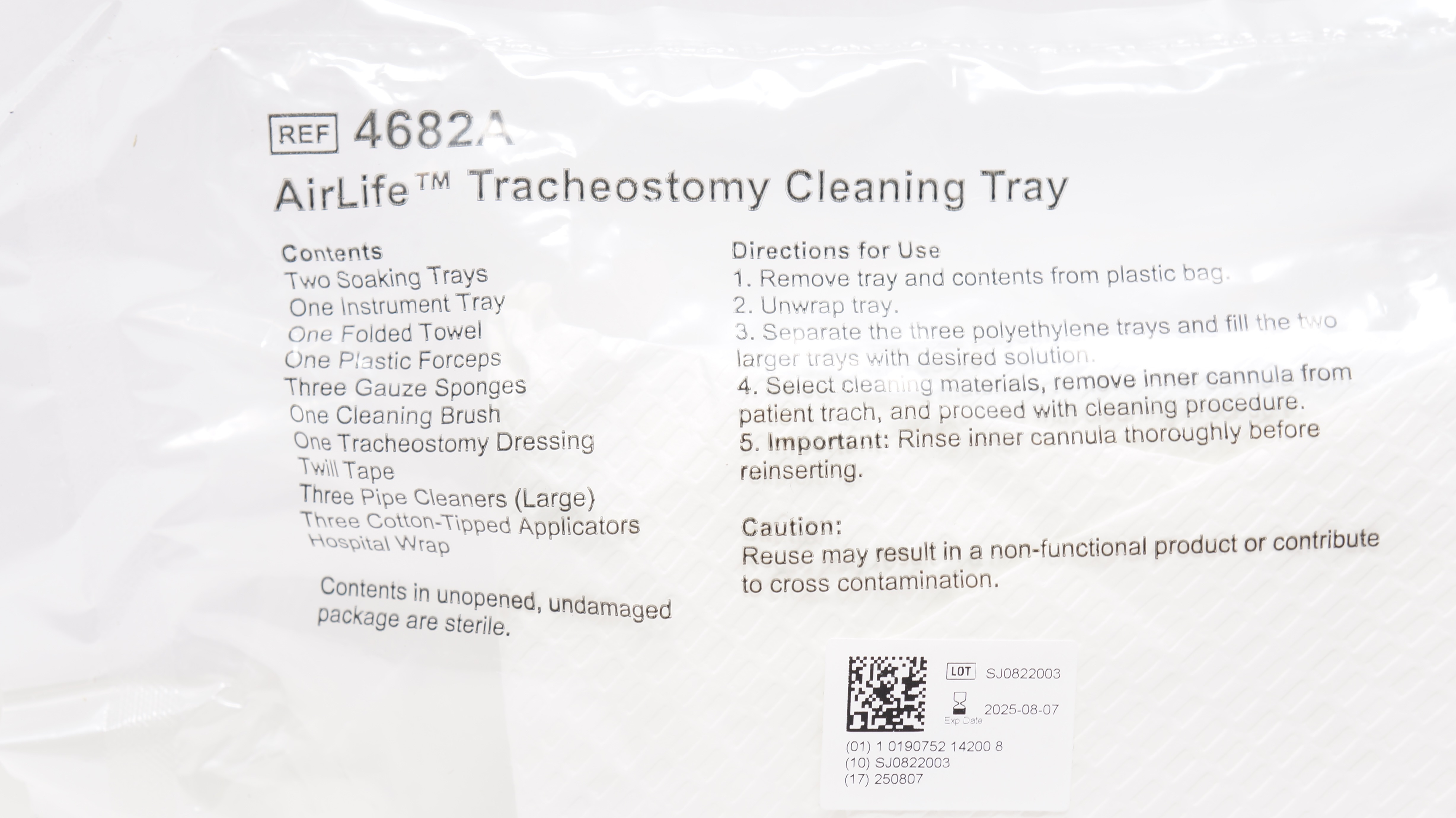 Vyaire 4682A AirLife Tracheostomy Cleaning Tray