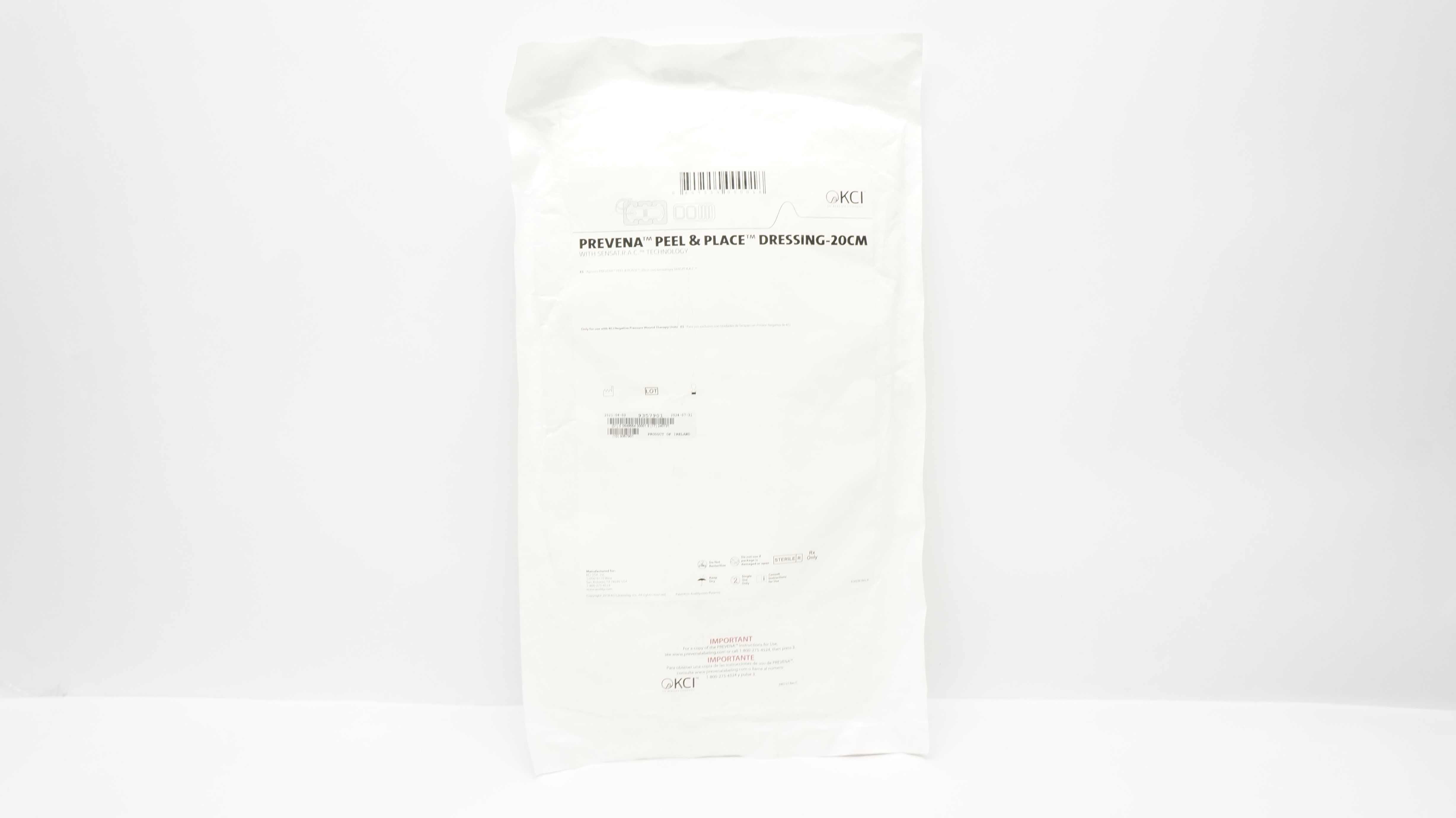 KCI Prevena Peel & Place Dressing 20cm (x)