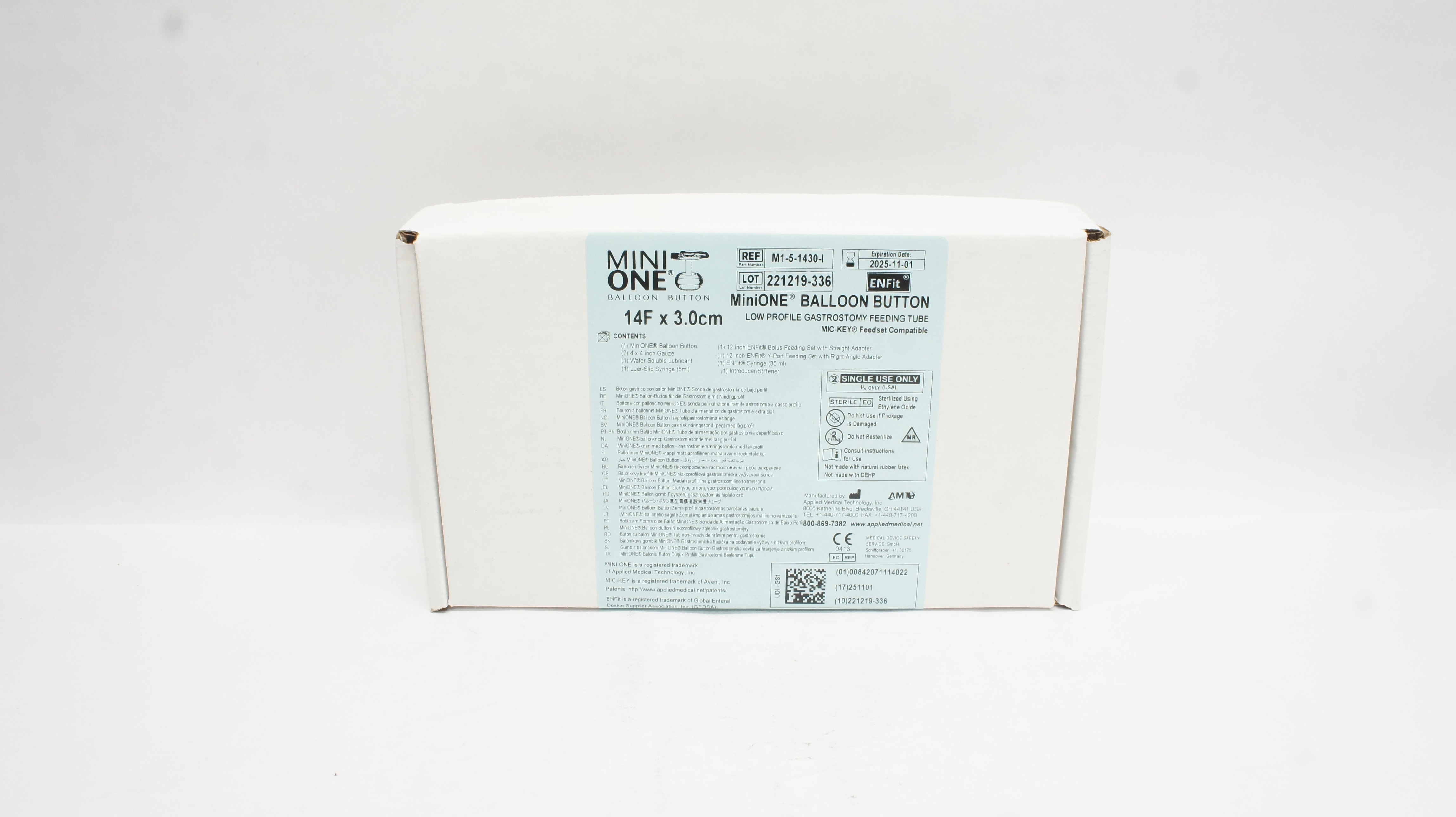 Applied Medical M1-5-1430-I ENFit MiniOne Balloon Button 14F x 3.0cm